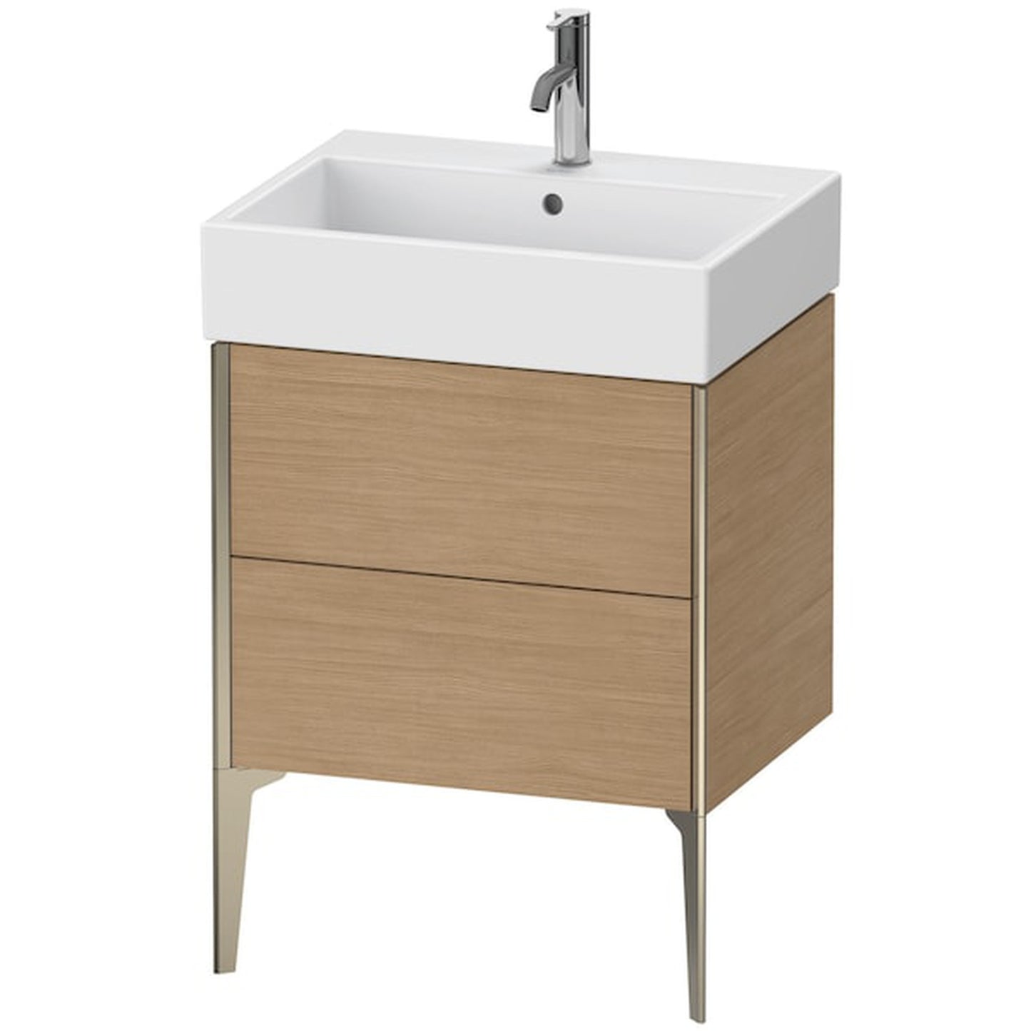 Duravit Xviu 23" x 19" x 18" Two Drawer Floorstanding Vanity Unit, European Oak (XV45340B152)