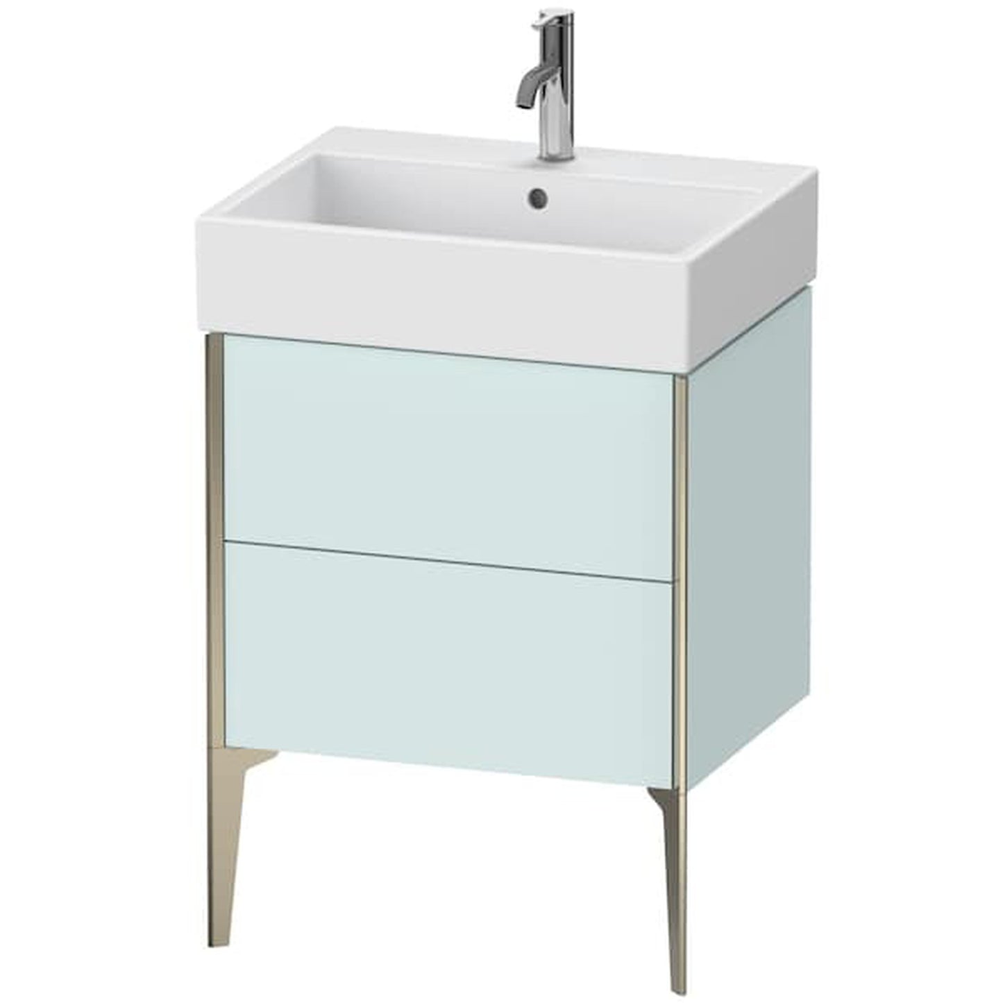 Duravit Xviu 23" x 19" x 18" Two Drawer Floorstanding Vanity Unit, Light Blue (XV45340B109)