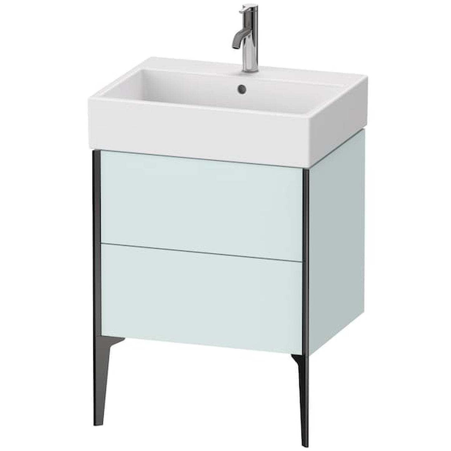 Duravit Xviu 23" x 19" x 18" Two Drawer Floorstanding Vanity Unit, Light Blue (XV45340B209)