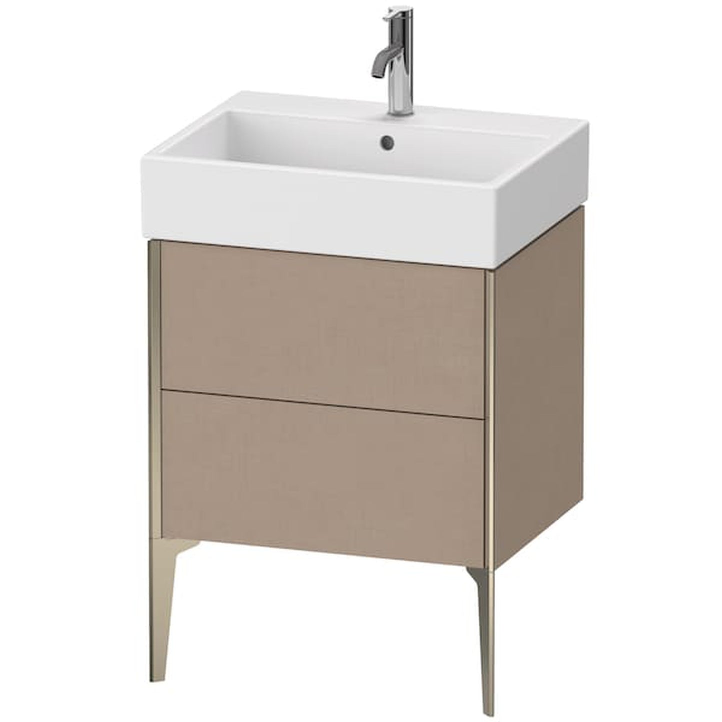 Duravit Xviu 23" x 19" x 18" Two Drawer Floorstanding Vanity Unit, Linen (XV45340B175)