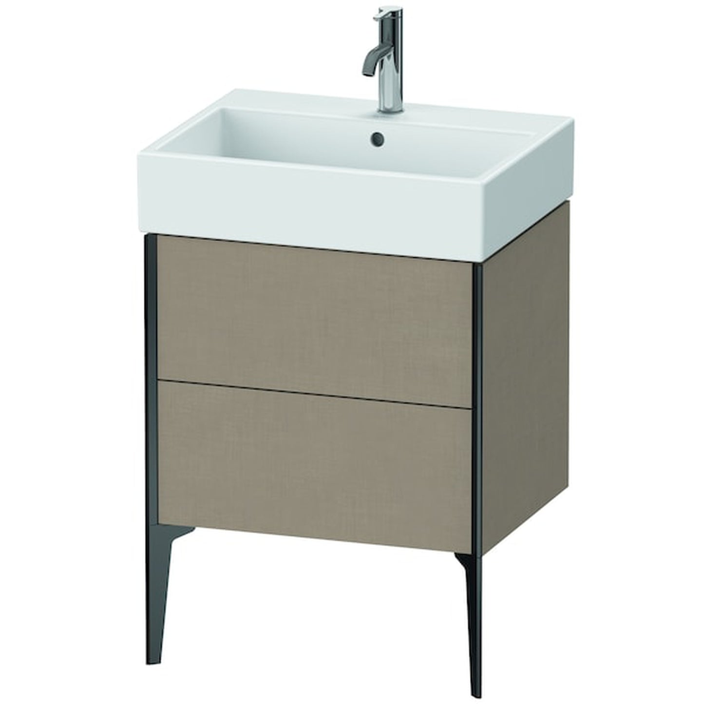 Duravit Xviu 23" x 19" x 18" Two Drawer Floorstanding Vanity Unit, Linen (XV45340B275)