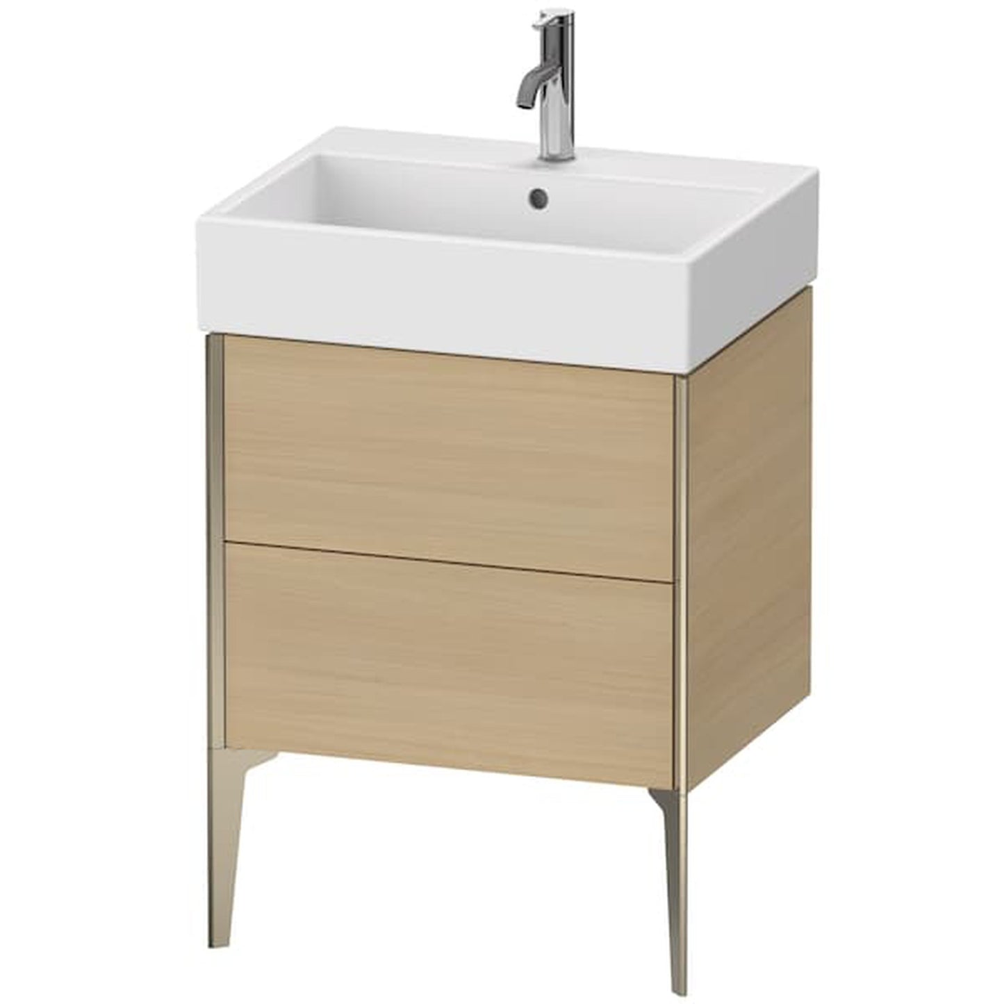 Duravit Xviu 23" x 19" x 18" Two Drawer Floorstanding Vanity Unit, Mediterreanean Oak Real Wood Veneer (XV45340B171)