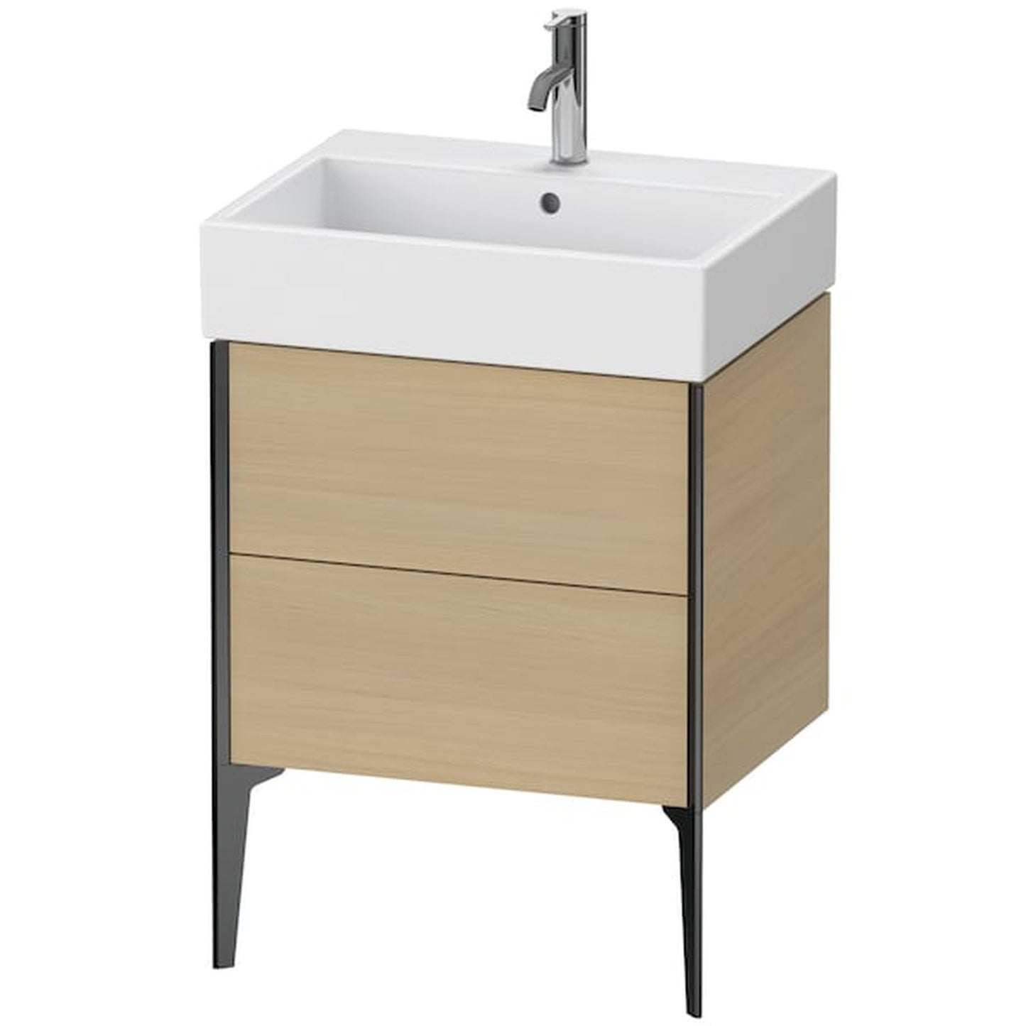 Duravit Xviu 23" x 19" x 18" Two Drawer Floorstanding Vanity Unit, Mediterreanean Oak Real Wood Veneer (XV45340B271)