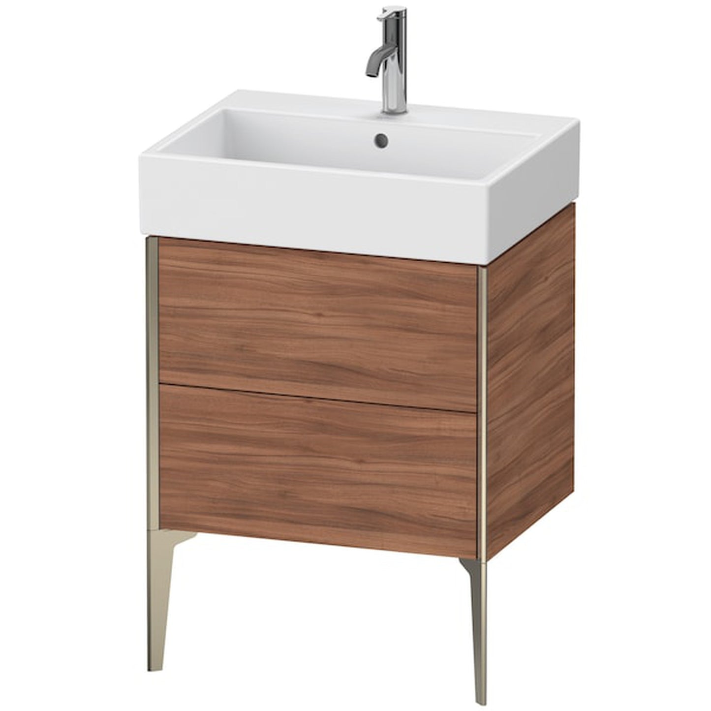 Duravit Xviu 23" x 19" x 18" Two Drawer Floorstanding Vanity Unit, Natural Walnut (XV45340B179)