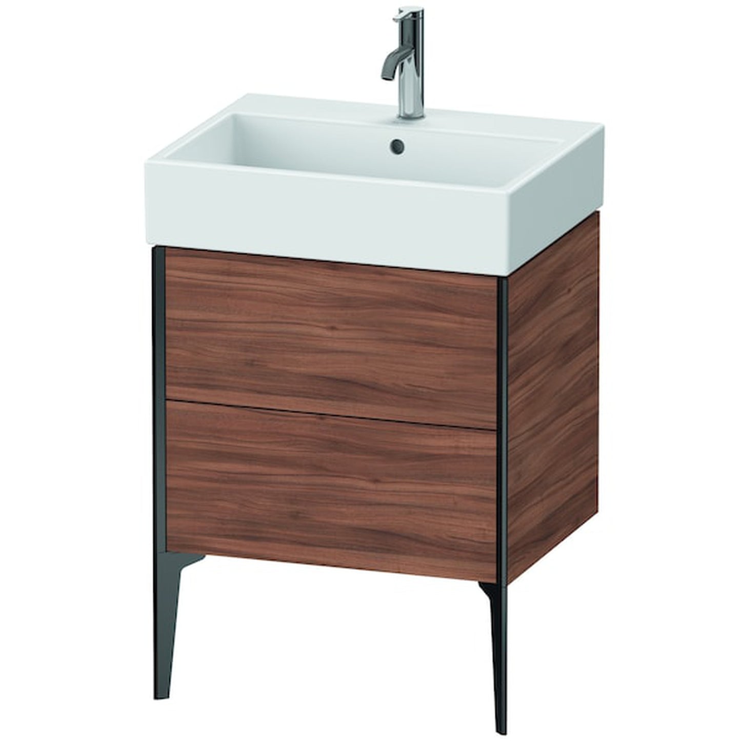 Duravit Xviu 23" x 19" x 18" Two Drawer Floorstanding Vanity Unit, Natural Walnut (XV45340B279)
