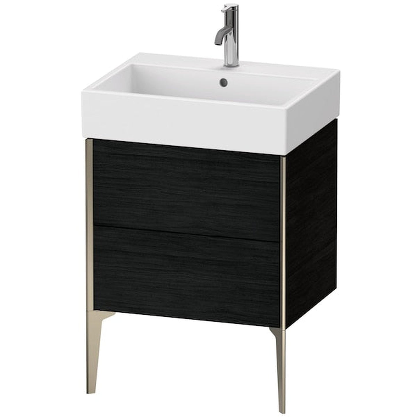 Duravit Xviu 23" x 19" x 18" Two Drawer Floorstanding Vanity Unit, Oak Black (XV45340B116)