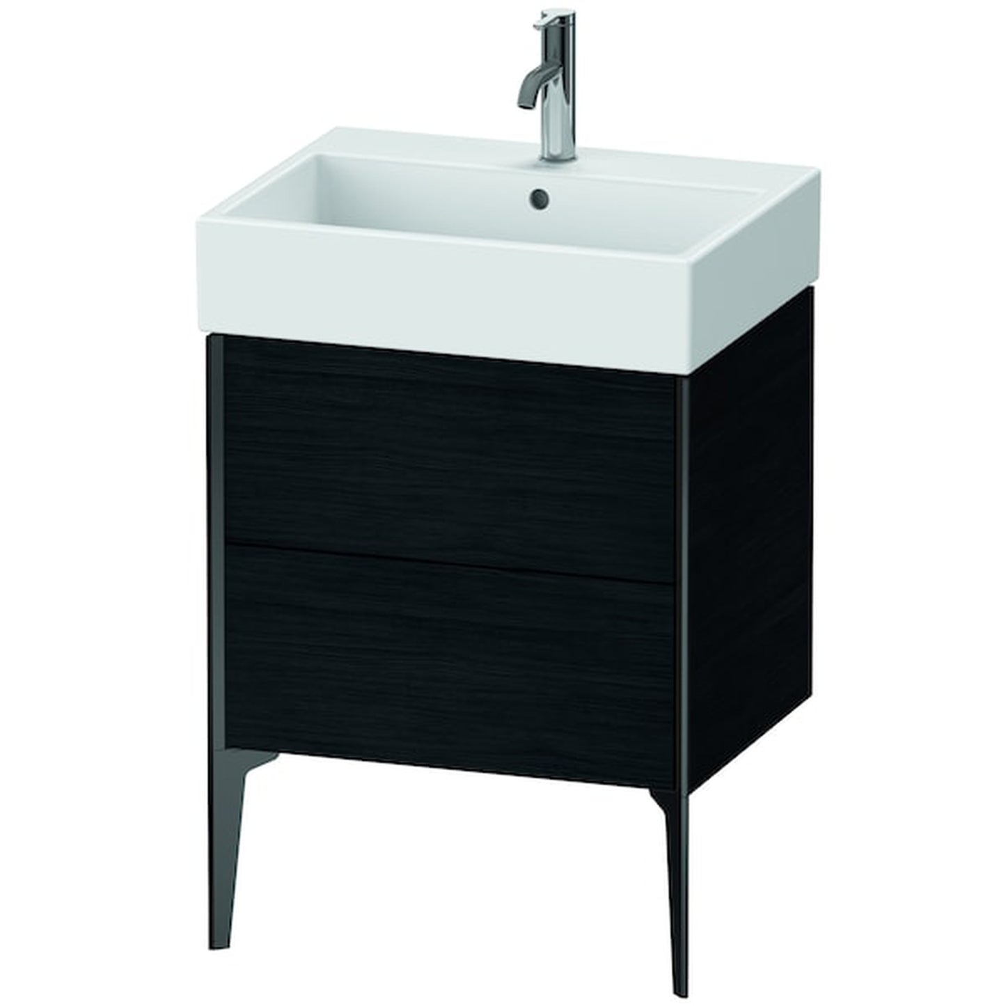 Duravit Xviu 23" x 19" x 18" Two Drawer Floorstanding Vanity Unit, Oak Black (XV45340B216)