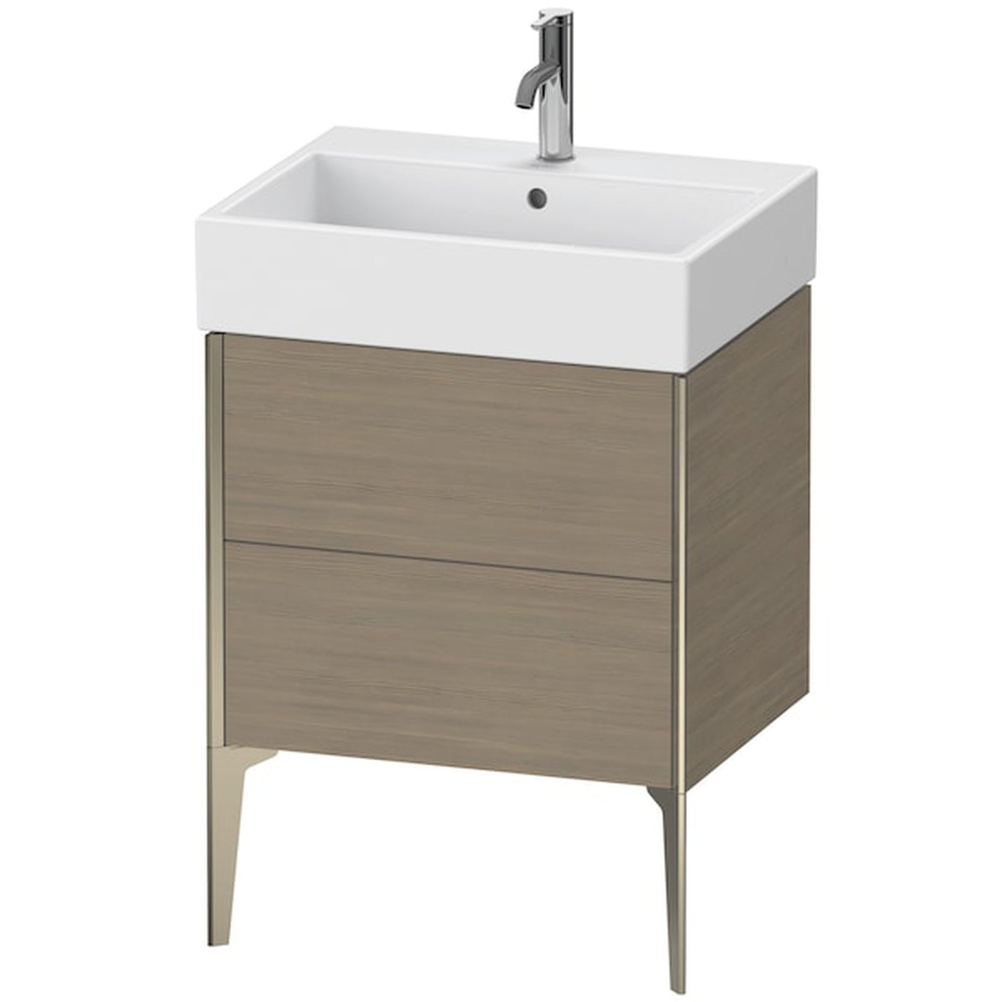 Duravit Xviu 23" x 19" x 18" Two Drawer Floorstanding Vanity Unit, Oak Terra (XV45340B135)
