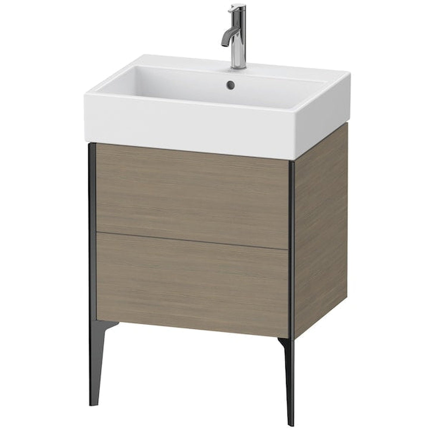 Duravit Xviu 23" x 19" x 18" Two Drawer Floorstanding Vanity Unit, Oak Terra (XV45340B235)