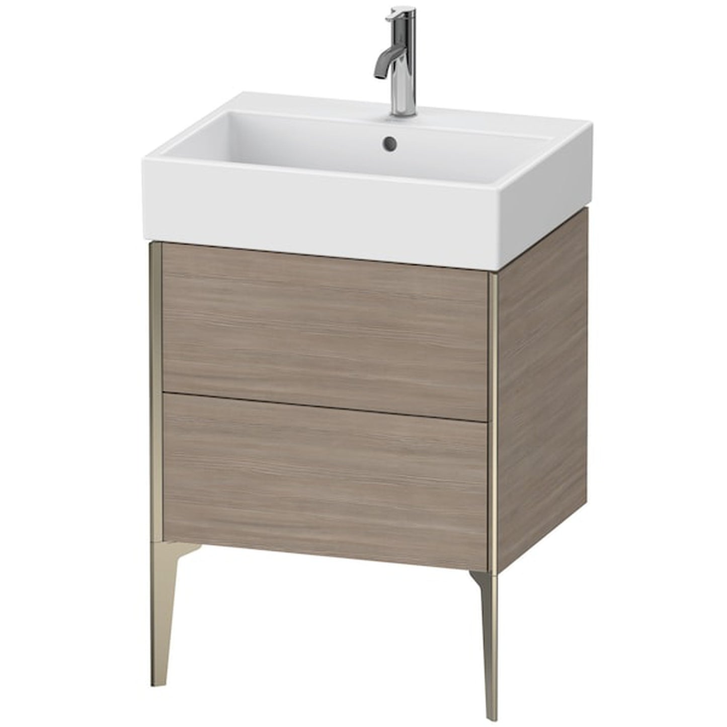 Duravit Xviu 23" x 19" x 18" Two Drawer Floorstanding Vanity Unit, Pine Silver (XV45340B131)