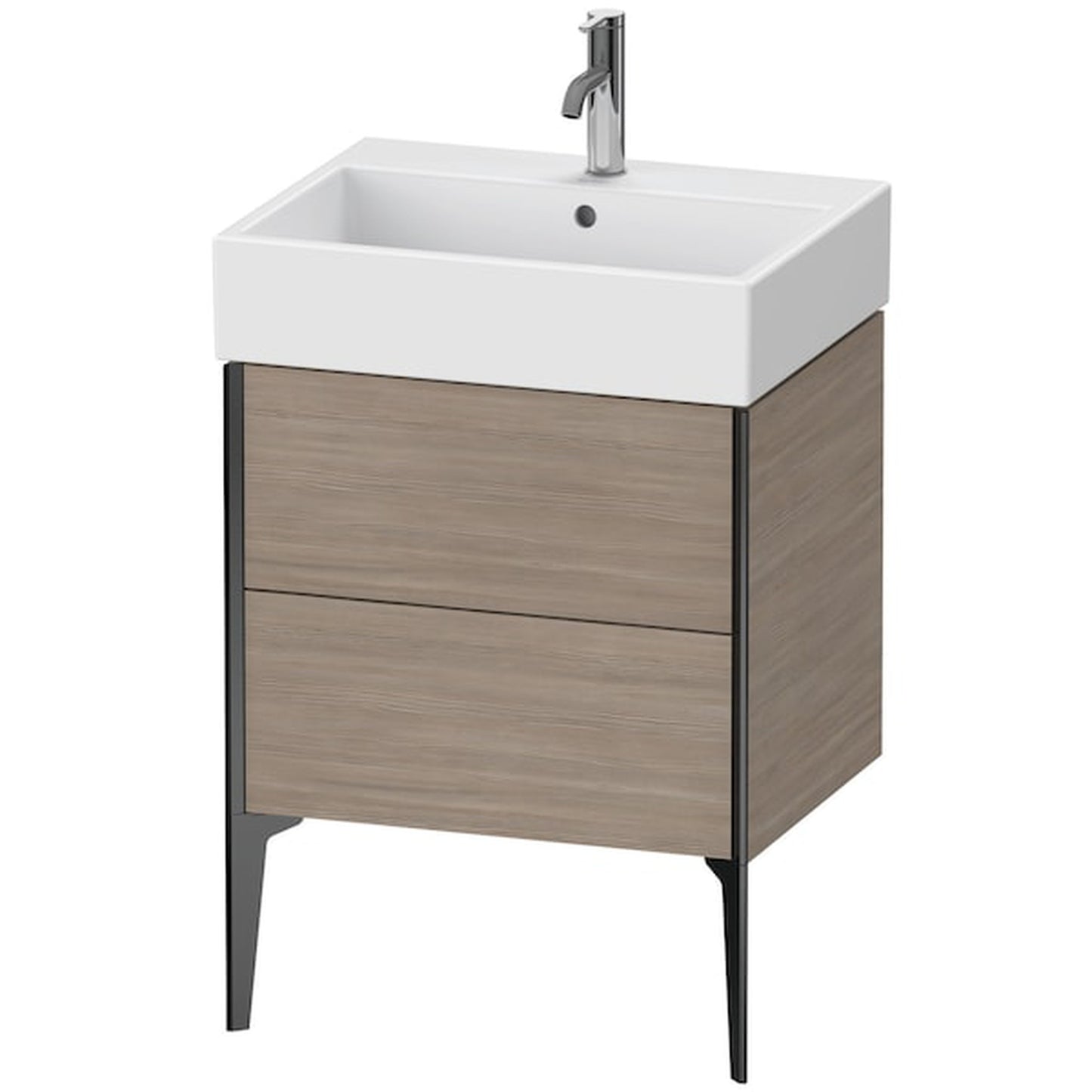 Duravit Xviu 23" x 19" x 18" Two Drawer Floorstanding Vanity Unit, Pine Silver (XV45340B231)