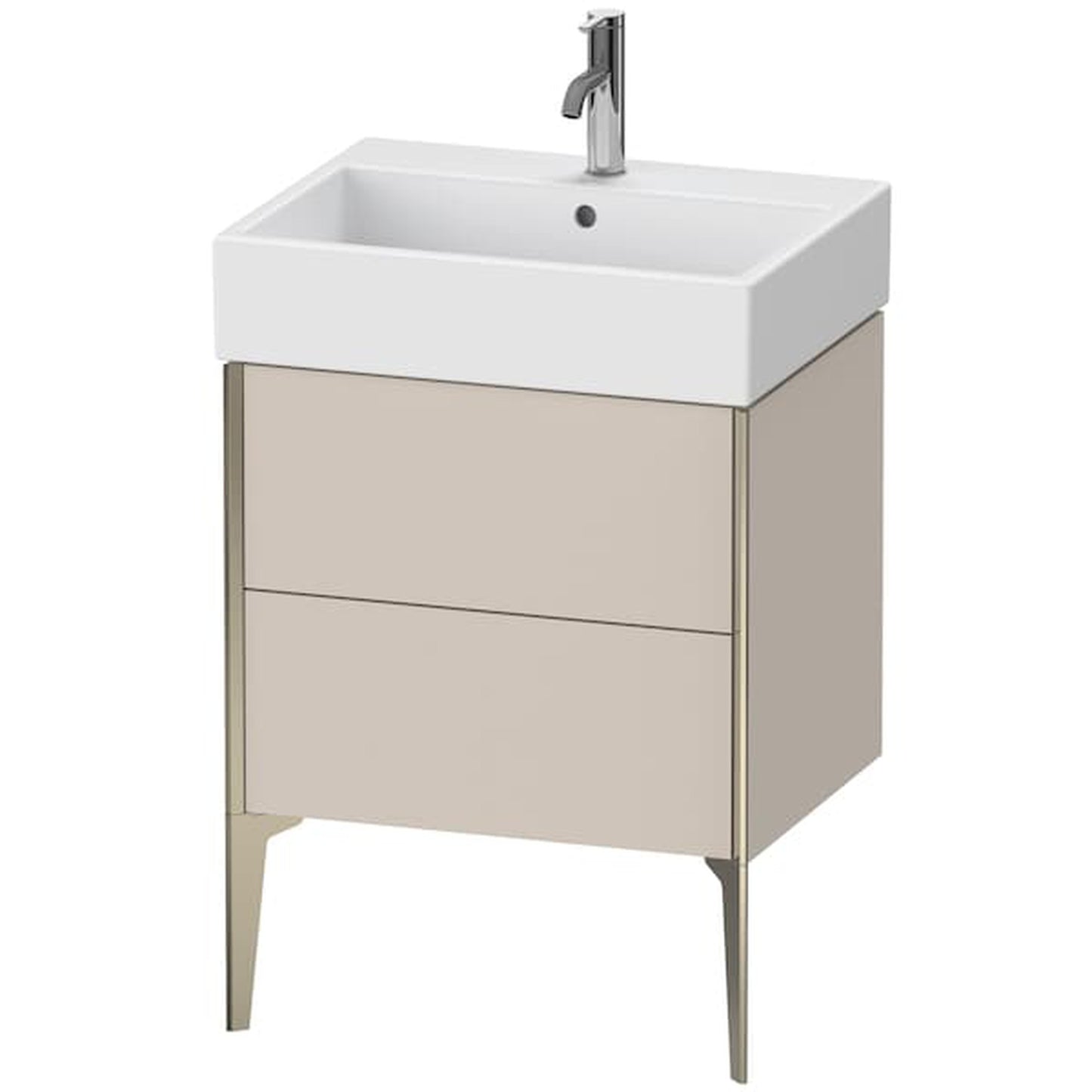 Duravit Xviu 23" x 19" x 18" Two Drawer Floorstanding Vanity Unit, Taupe Matt (XV45340B191)