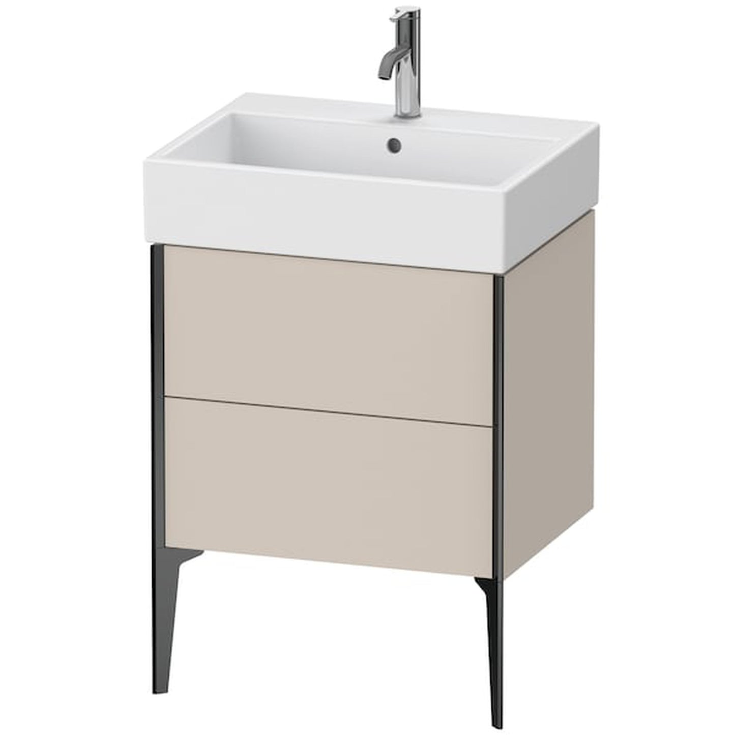 Duravit Xviu 23" x 19" x 18" Two Drawer Floorstanding Vanity Unit, Taupe Matt (XV45340B291)