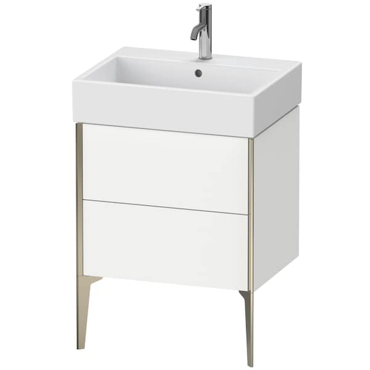 Duravit Xviu 23" x 19" x 18" Two Drawer Floorstanding Vanity Unit, White Matt (XV45340B118)