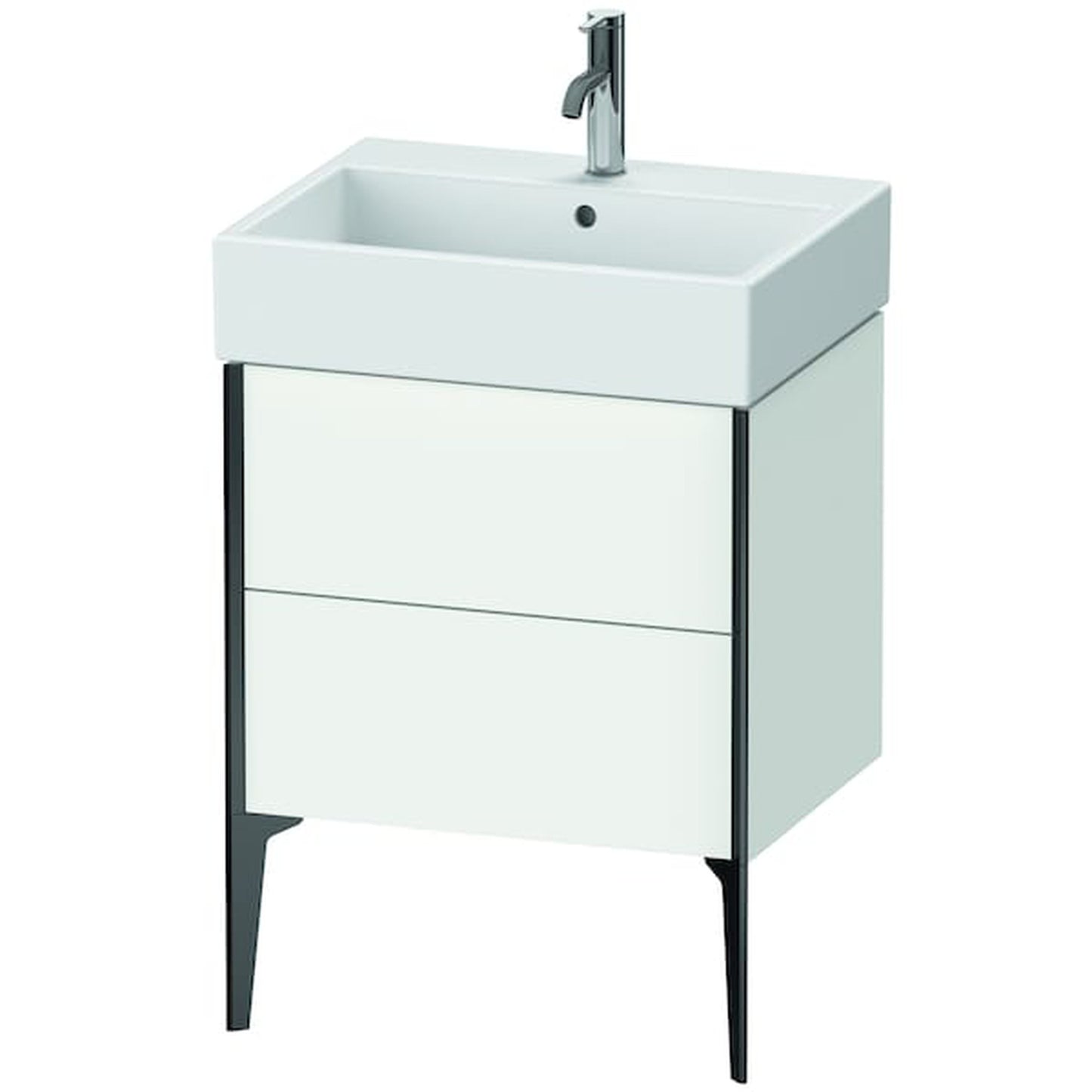 Duravit Xviu 23" x 19" x 18" Two Drawer Floorstanding Vanity Unit, White Matt (XV45340B218)