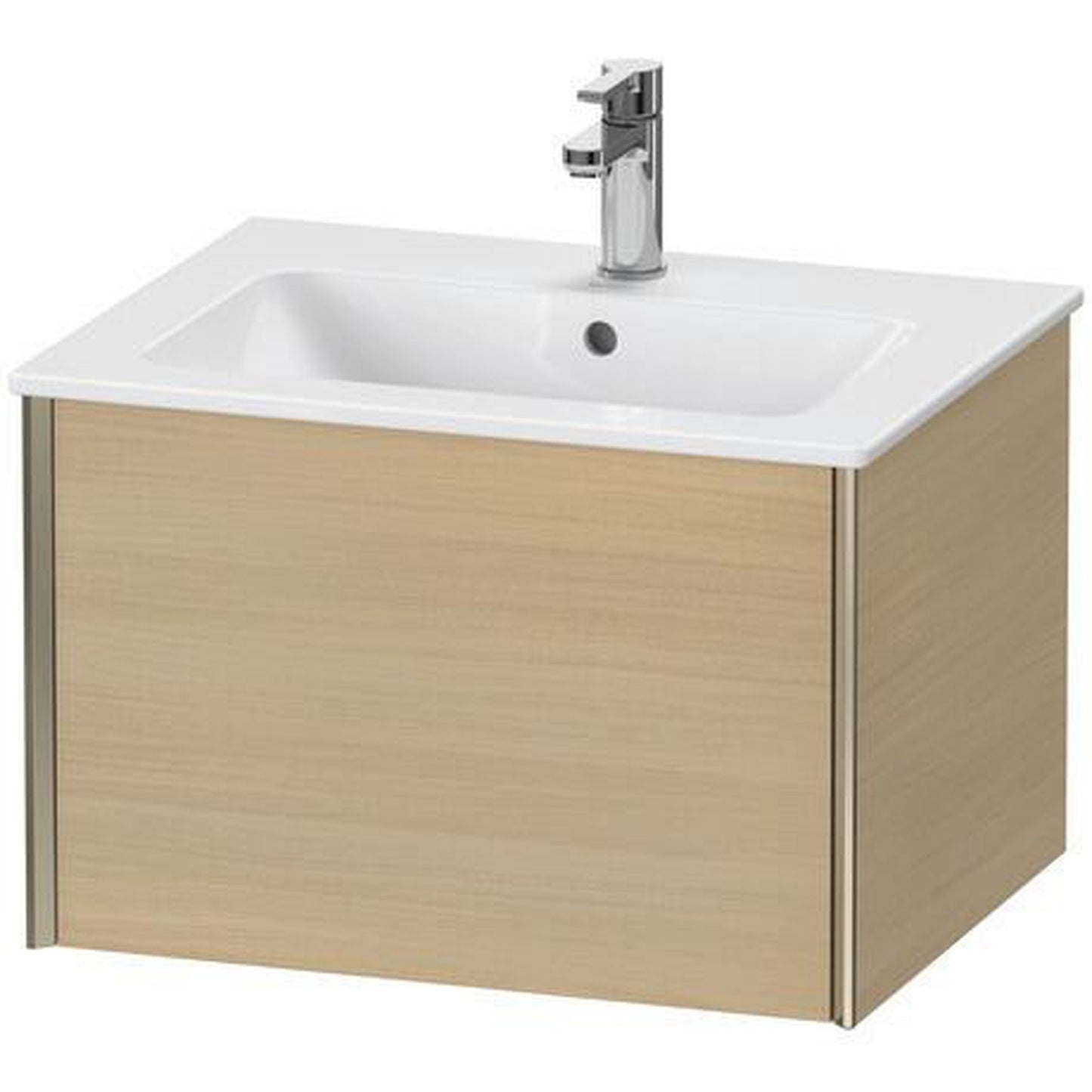 Duravit Xviu 24" x 16" x 19" One Drawer Wall-Mount Vanity Unit, Mediterreanean Oak Real Wood Veneer (XV40250B171)