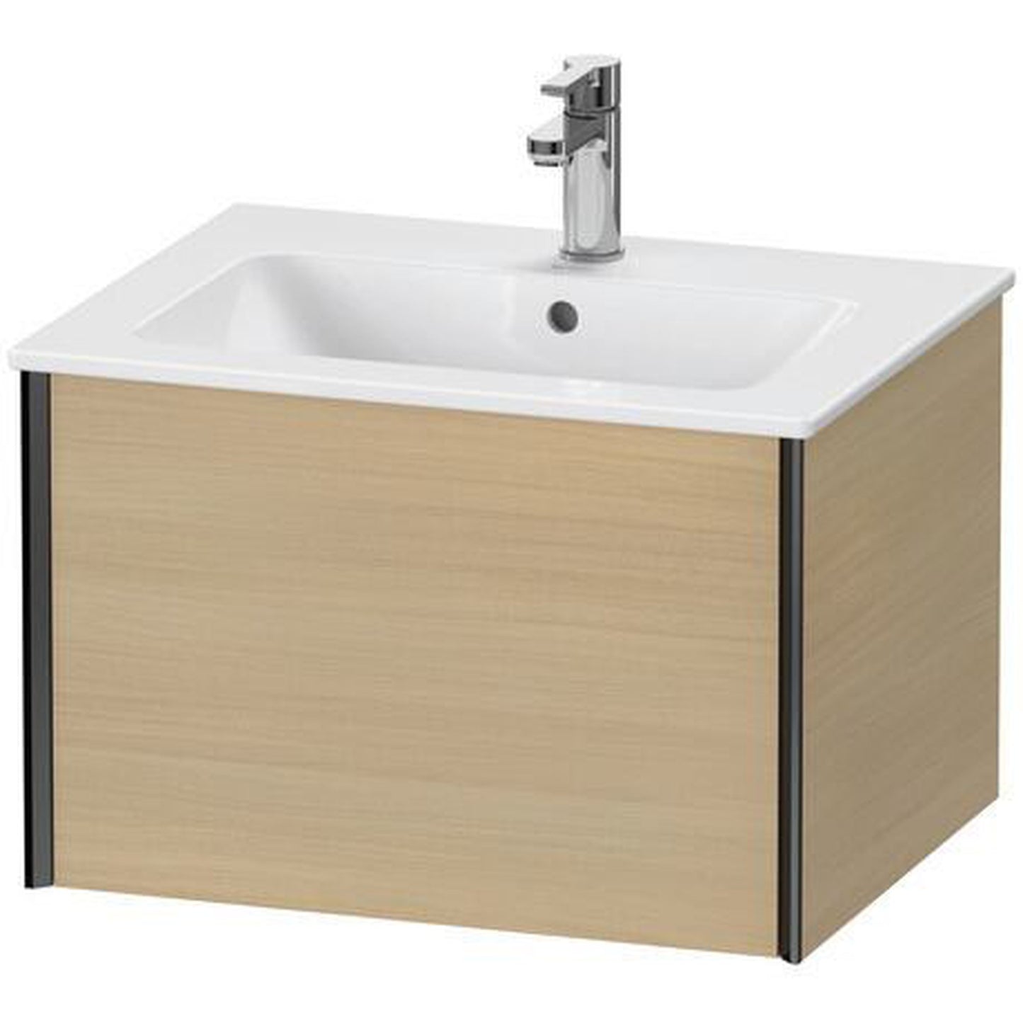 Duravit Xviu 24" x 16" x 19" One Drawer Wall-Mount Vanity Unit, Mediterreanean Oak Real Wood Veneer (XV40250B271)