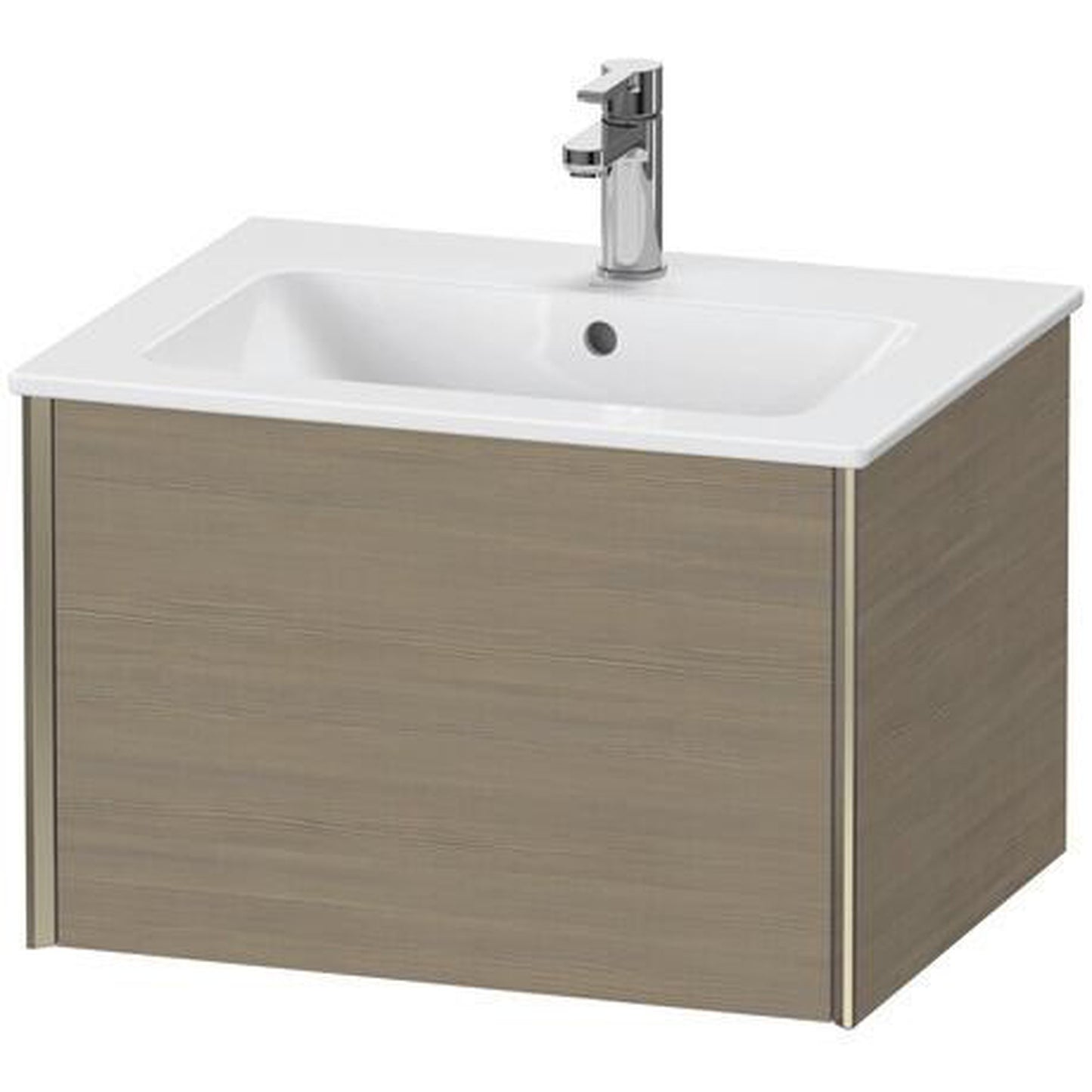 Duravit Xviu 24" x 16" x 19" One Drawer Wall-Mount Vanity Unit, Oak Terra (XV40250B135)