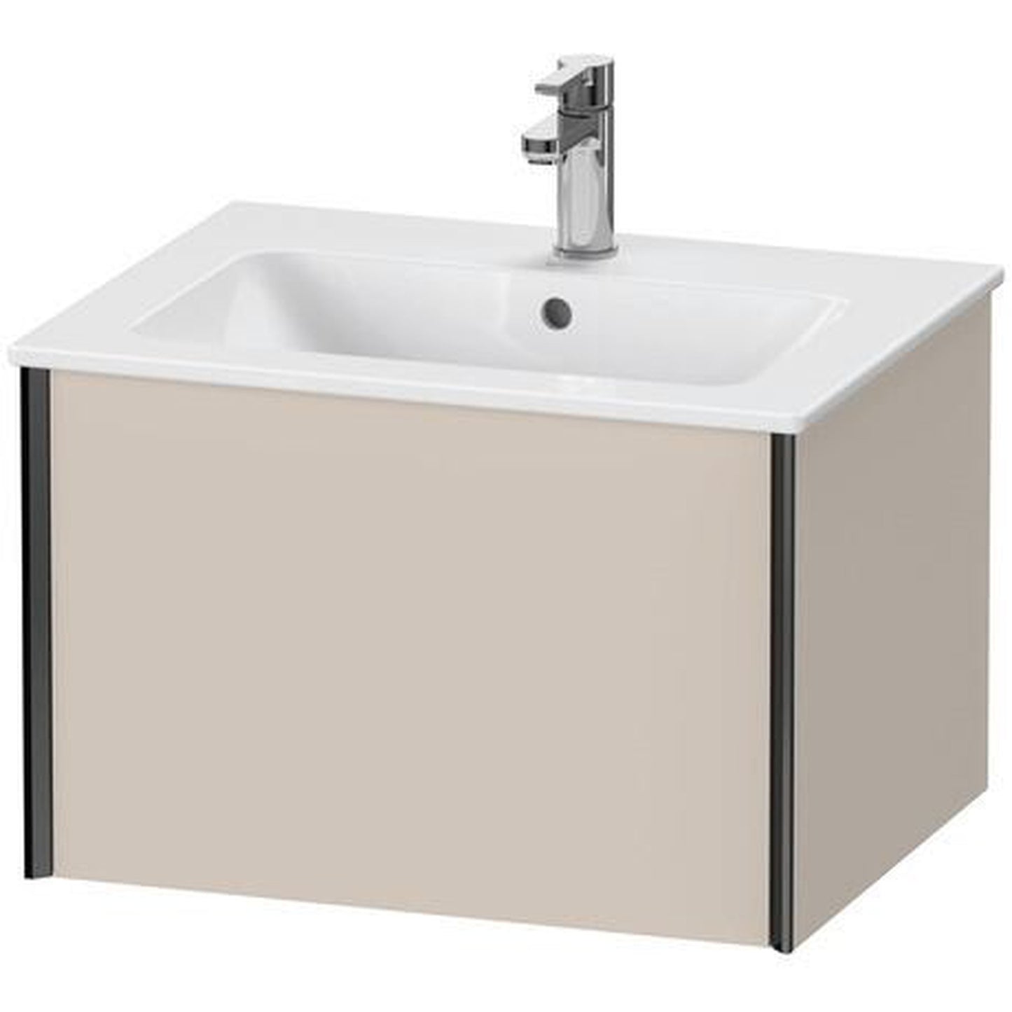 Duravit Xviu 24" x 16" x 19" One Drawer Wall-Mount Vanity Unit, Taupe Matt (XV40250B291)