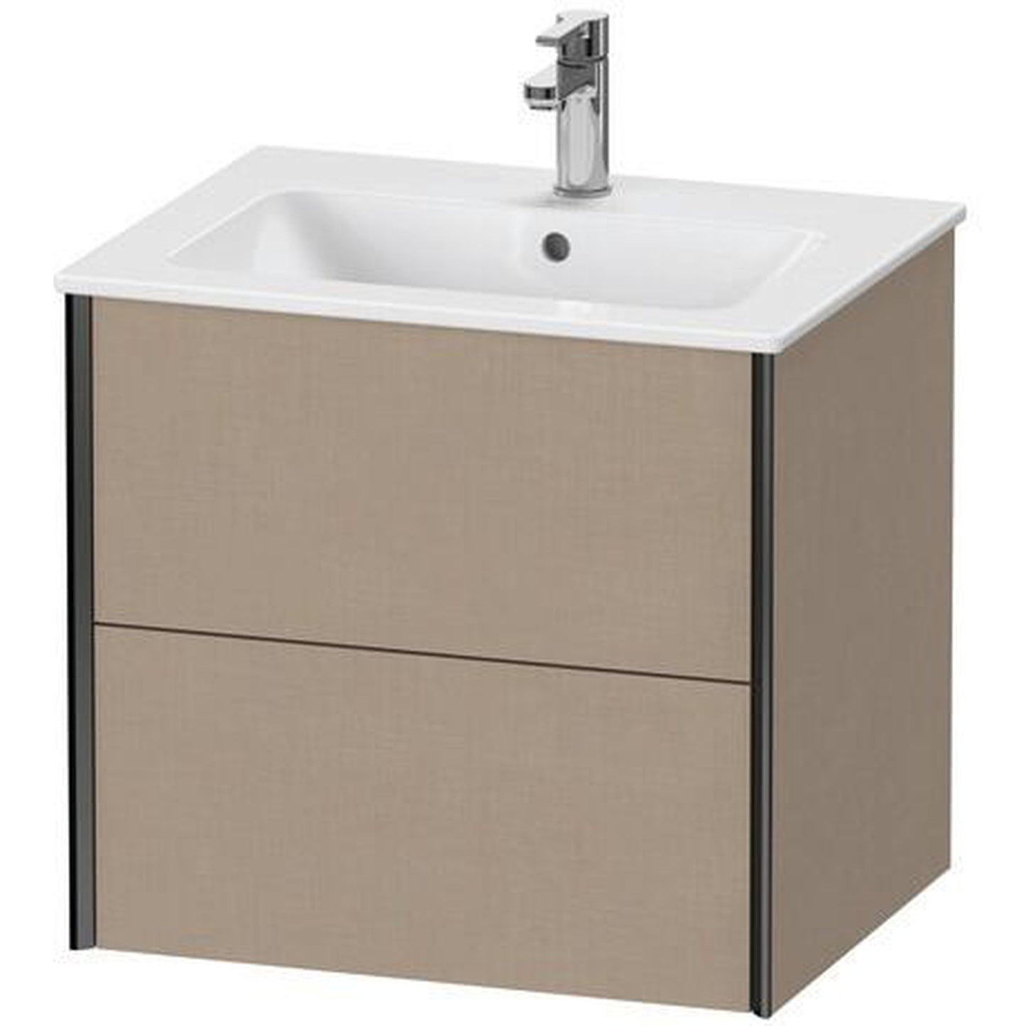 Duravit Xviu 24" x 22" x 19" Two Drawer Wall-Mount Vanity Unit, Linen (XV41250B275)