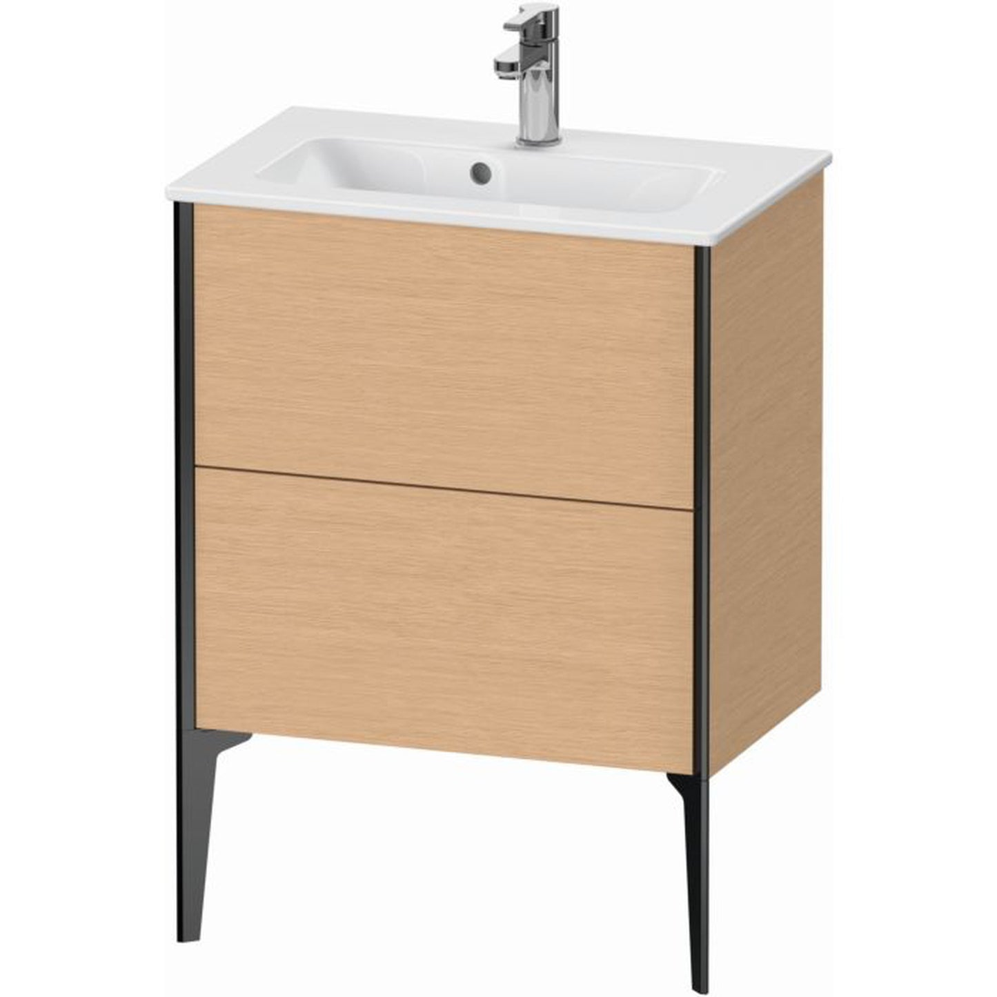 Duravit Xviu 24" x 23" x 15" Two Drawer Floorstanding Vanity Unit, Brushed Oak (XV44880B212)