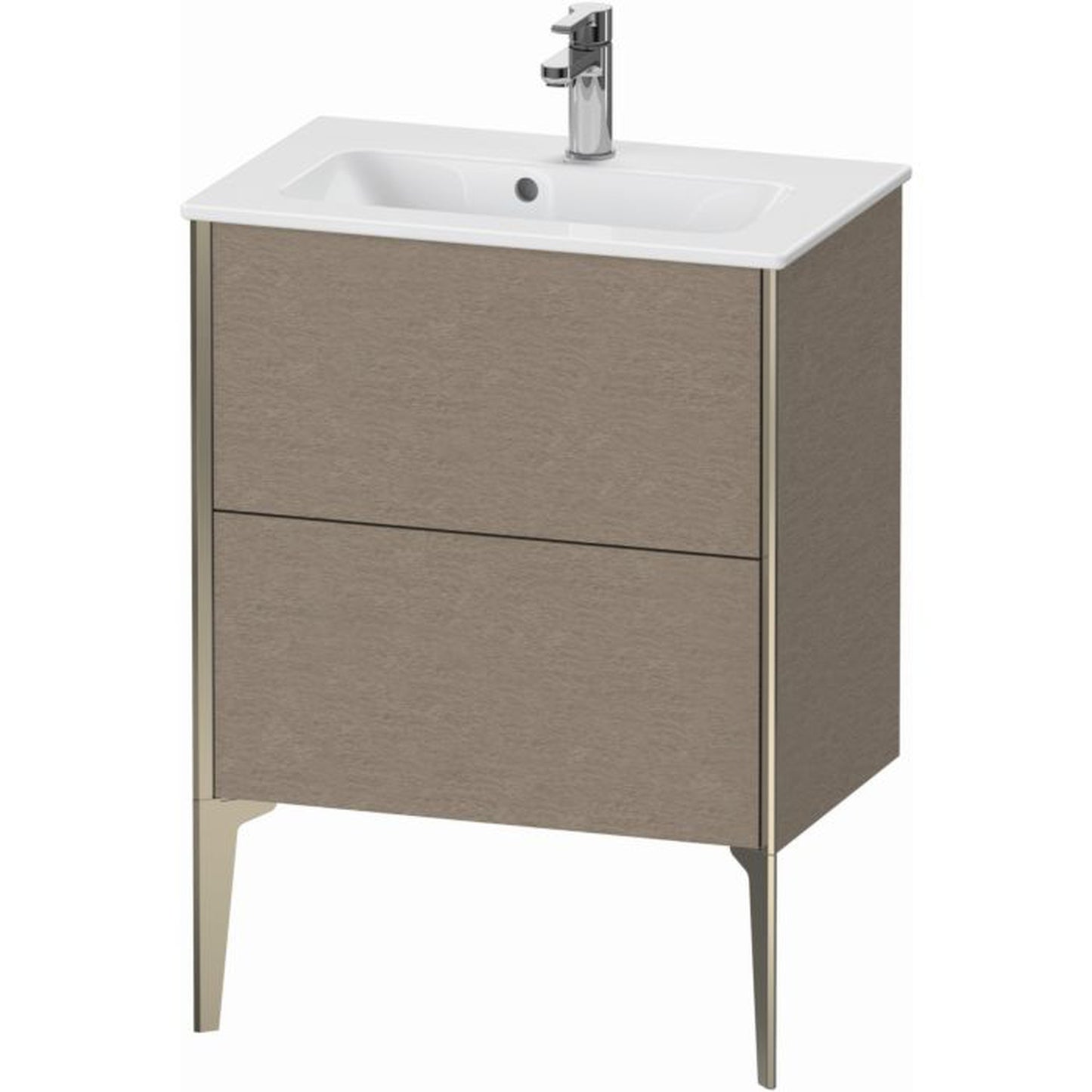 Duravit Xviu 24" x 23" x 15" Two Drawer Floorstanding Vanity Unit, Cashmere Oak (XV44880B111)