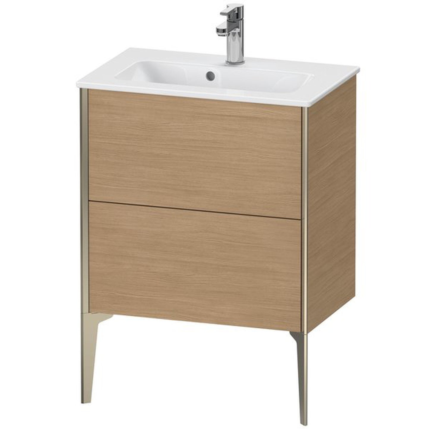 Duravit Xviu 24" x 23" x 15" Two Drawer Floorstanding Vanity Unit, European Oak (XV44880B152)