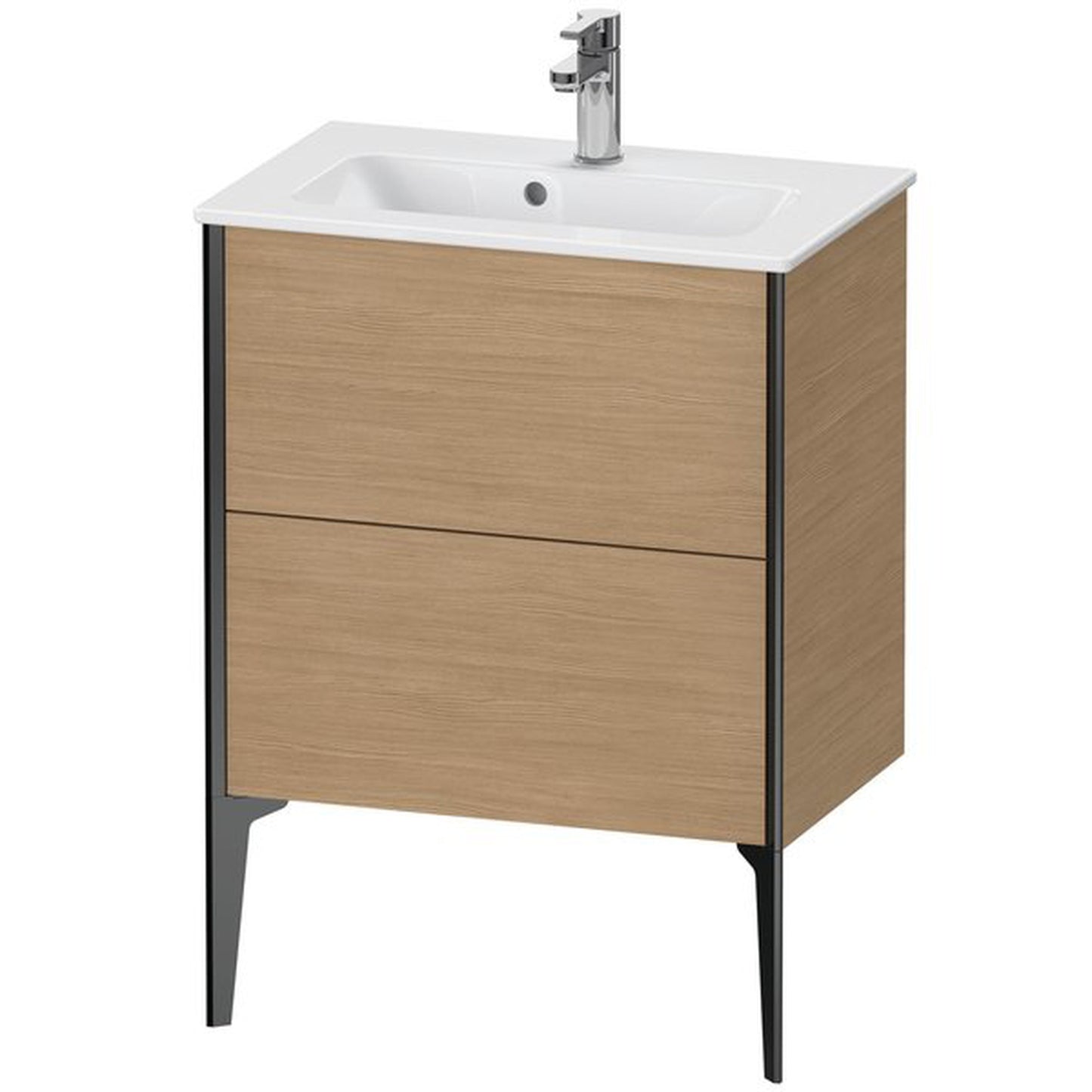 Duravit Xviu 24" x 23" x 15" Two Drawer Floorstanding Vanity Unit, European Oak (XV44880B252)