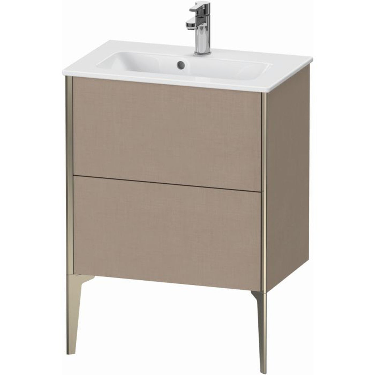 Duravit Xviu 24" x 23" x 15" Two Drawer Floorstanding Vanity Unit, Linen (XV44880B175)