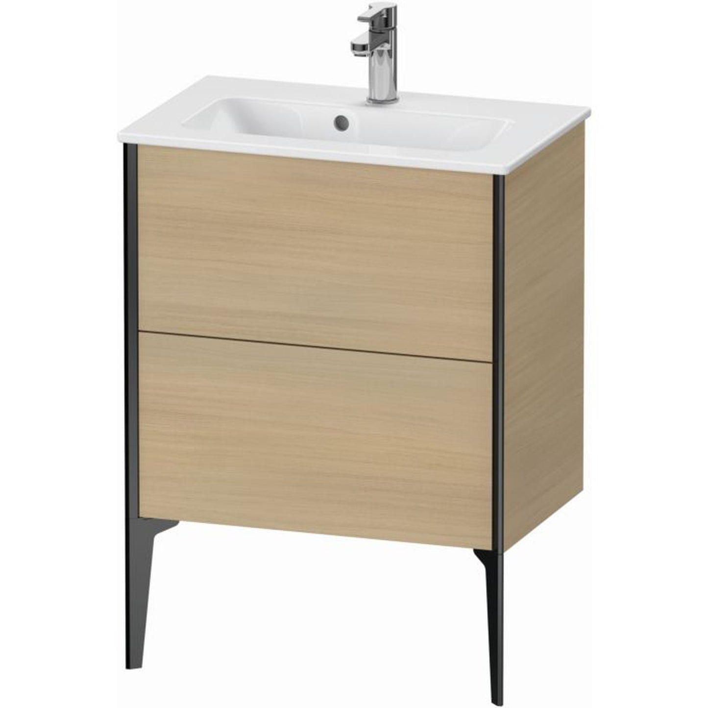 Duravit Xviu 24" x 23" x 15" Two Drawer Floorstanding Vanity Unit, Mediterreanean Oak Real Wood Veneer (XV44880B271)