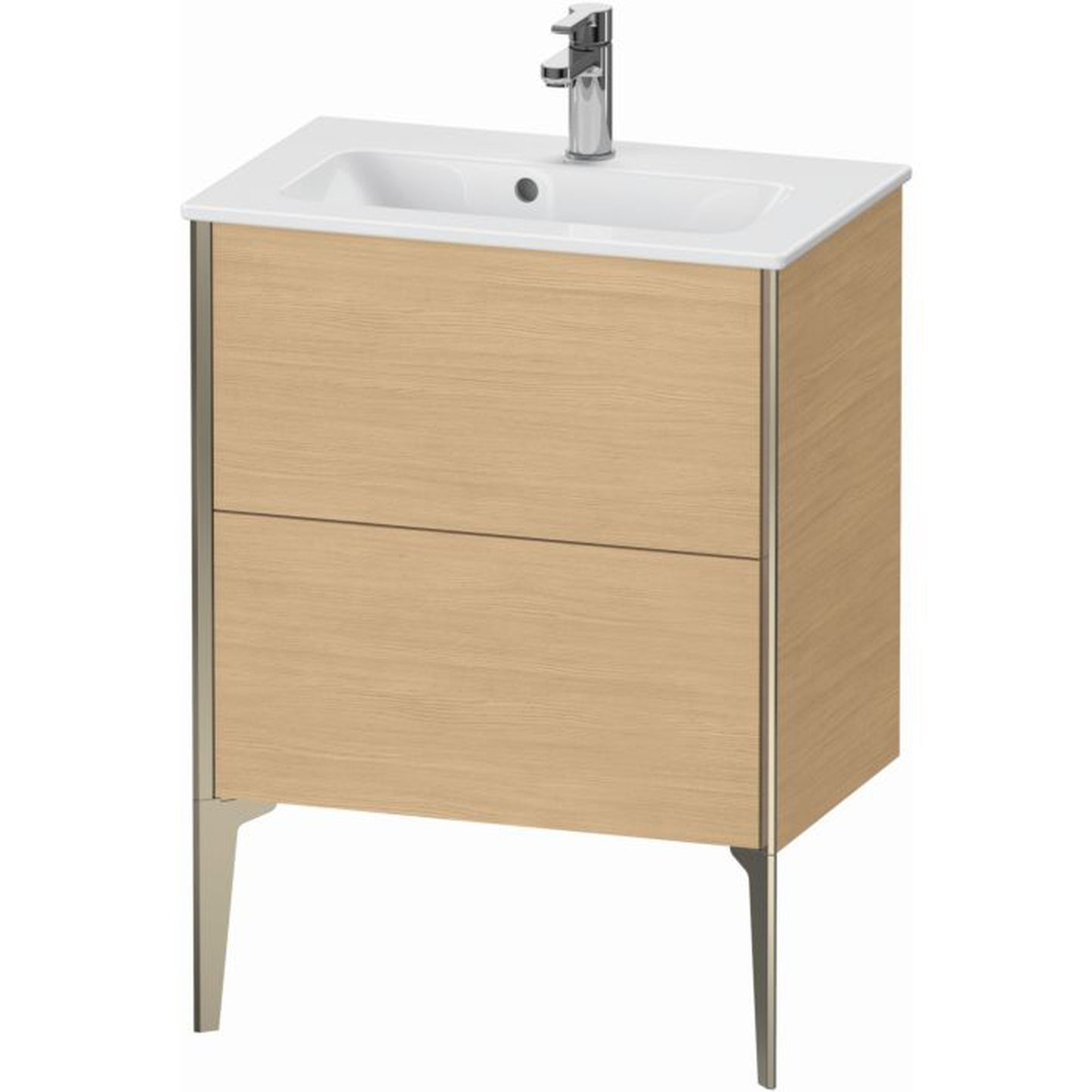 Duravit Xviu 24" x 23" x 15" Two Drawer Floorstanding Vanity Unit, Natural Oak (XV44880B130)