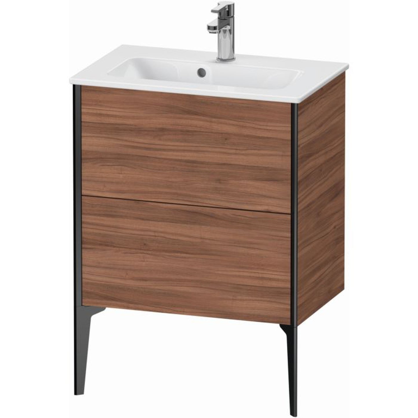 Duravit Xviu 24" x 23" x 15" Two Drawer Floorstanding Vanity Unit, Natural Walnut (XV44880B279)