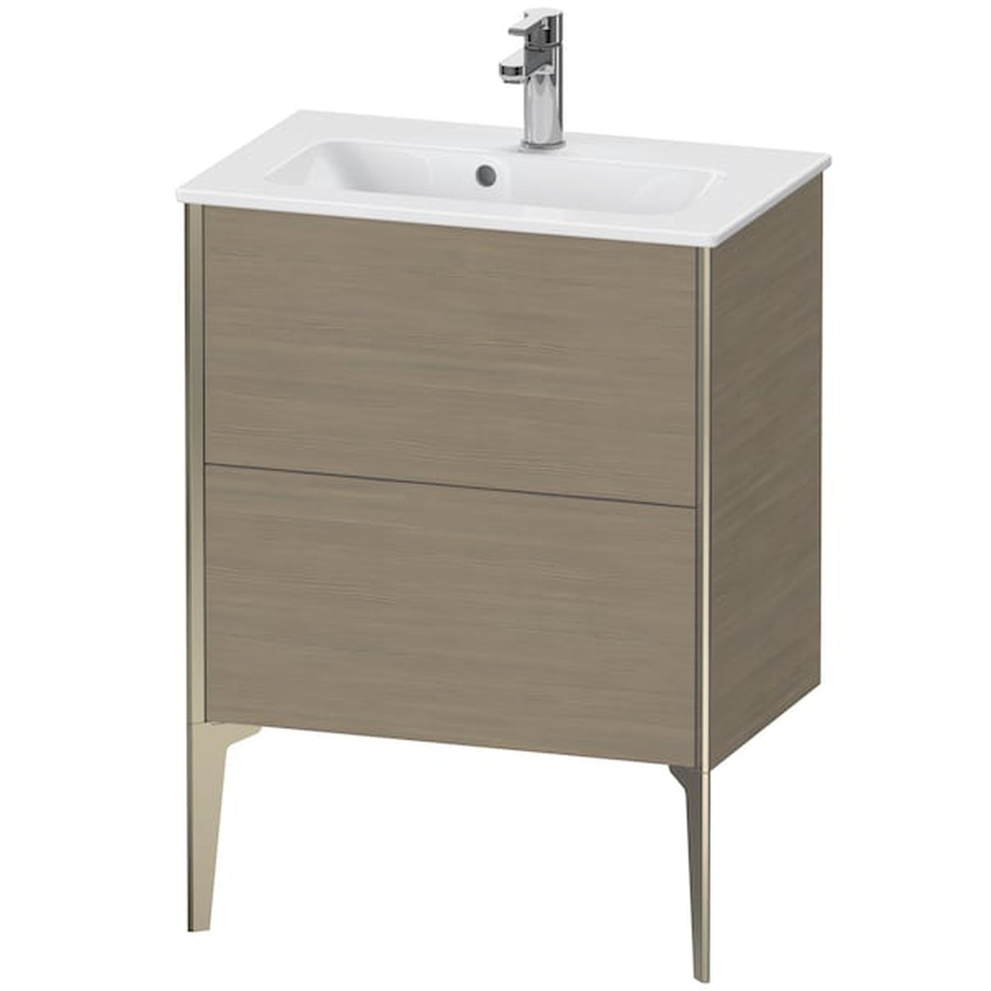Duravit Xviu 24" x 23" x 15" Two Drawer Floorstanding Vanity Unit, Oak Terra (XV44880B135)