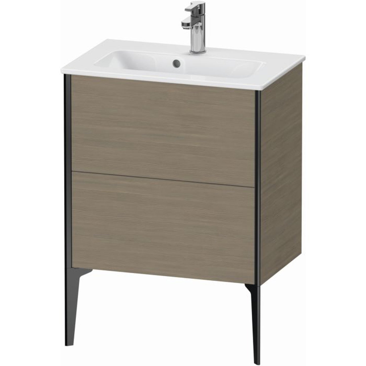 Duravit Xviu 24" x 23" x 15" Two Drawer Floorstanding Vanity Unit, Oak Terra (XV44880B235)