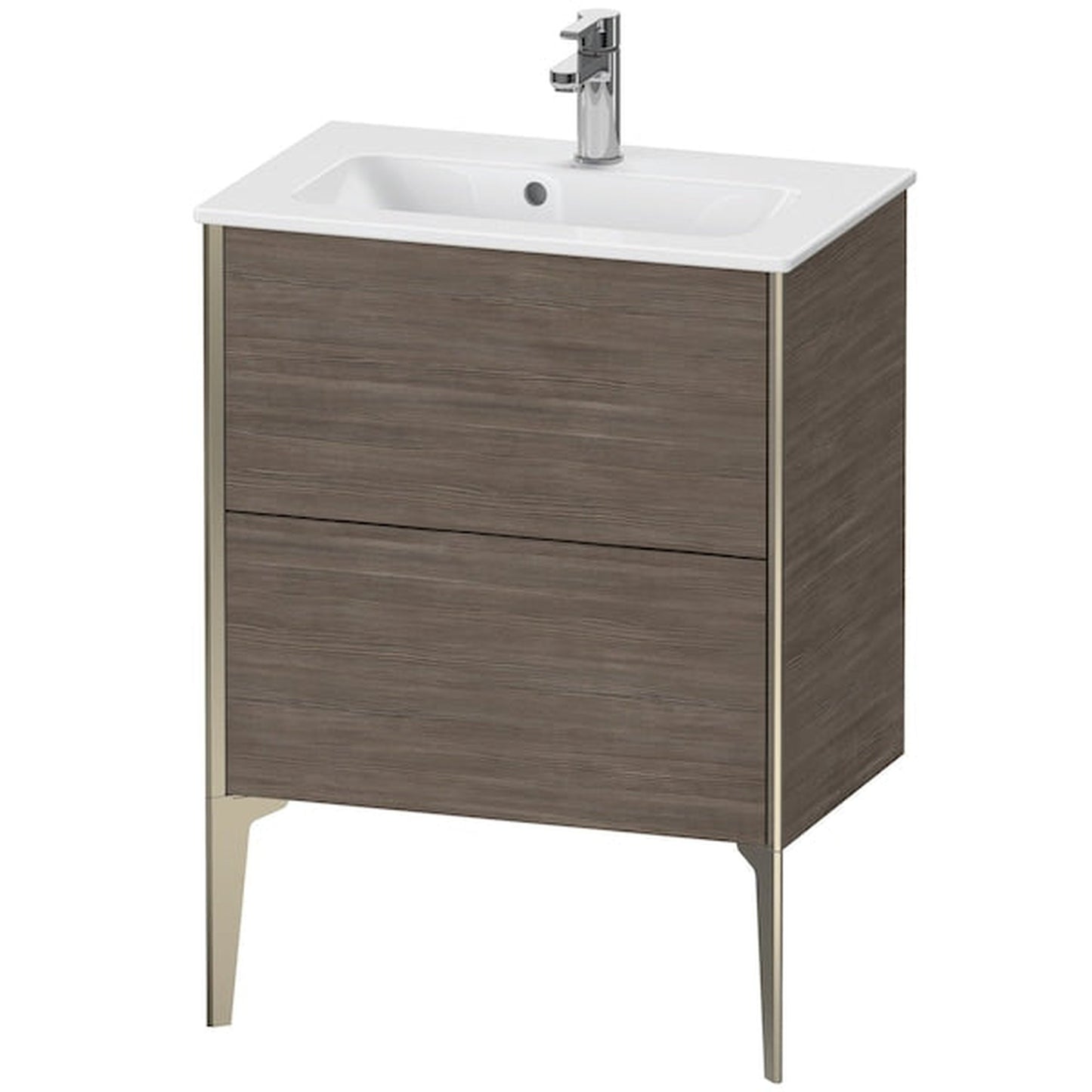 Duravit Xviu 24" x 23" x 15" Two Drawer Floorstanding Vanity Unit, Pine Terra (XV44880B151)
