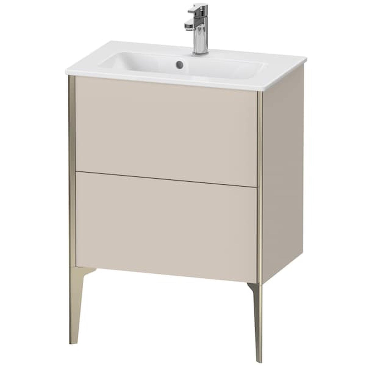 Duravit Xviu 24" x 23" x 15" Two Drawer Floorstanding Vanity Unit, Taupe Matt (XV44880B191)