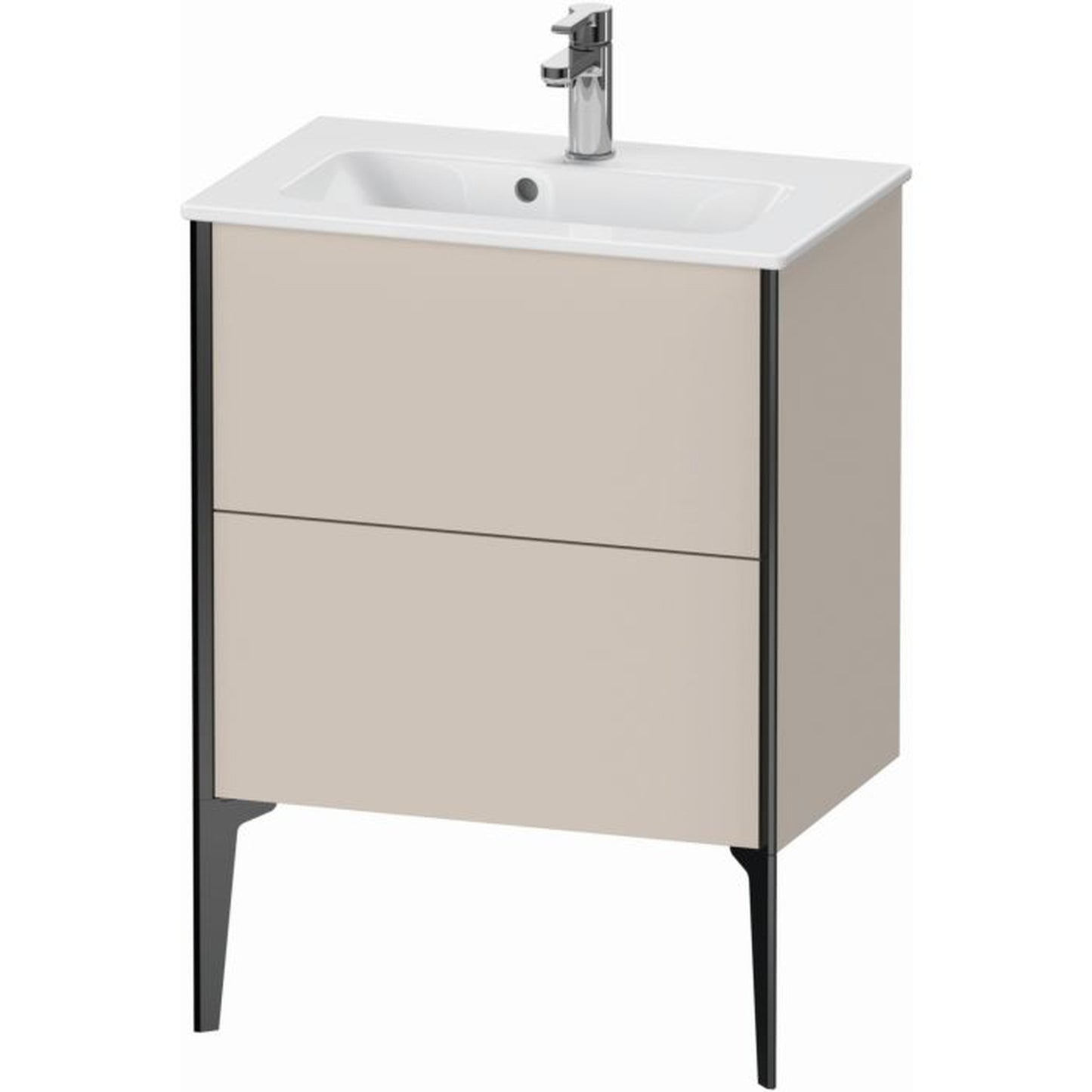 Duravit Xviu 24" x 23" x 15" Two Drawer Floorstanding Vanity Unit, Taupe Matt (XV44880B291)