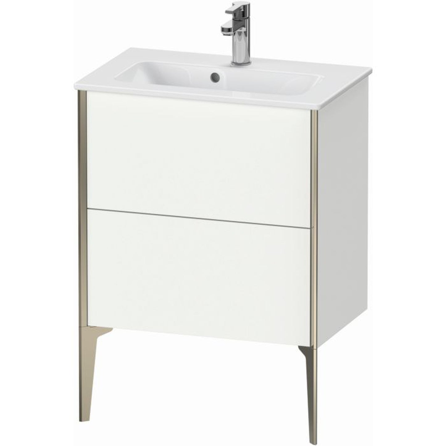 Duravit Xviu 24" x 23" x 15" Two Drawer Floorstanding Vanity Unit, White Matt (XV44880B118)