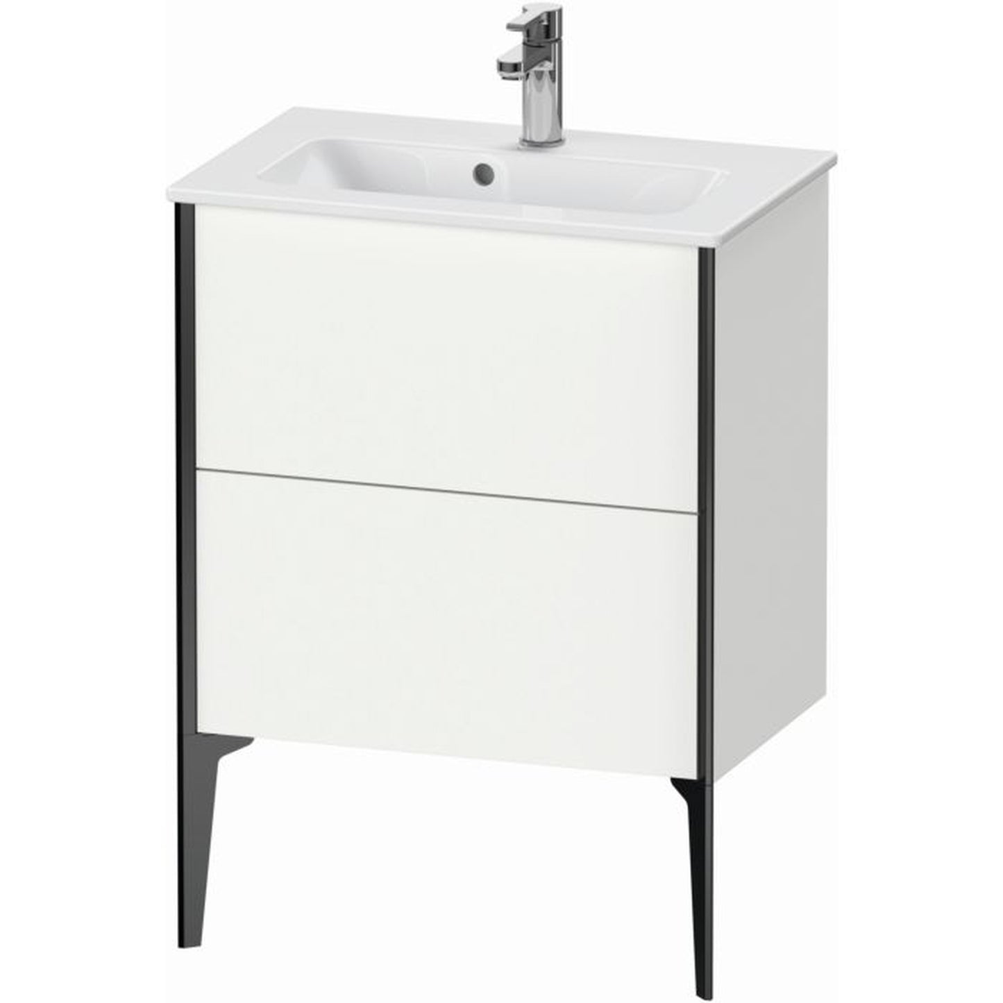 Duravit Xviu 24" x 23" x 15" Two Drawer Floorstanding Vanity Unit, White Matt (XV44880B218)
