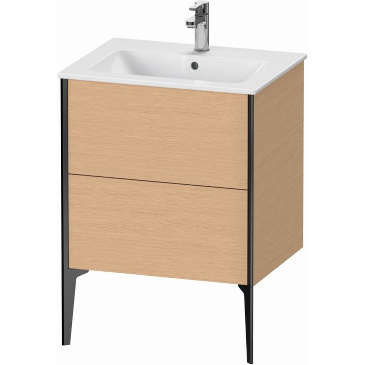 Duravit Xviu 24" x 23" x 19" Two Drawer Floorstanding Vanity Unit, Brushed Oak (XV44810B212)