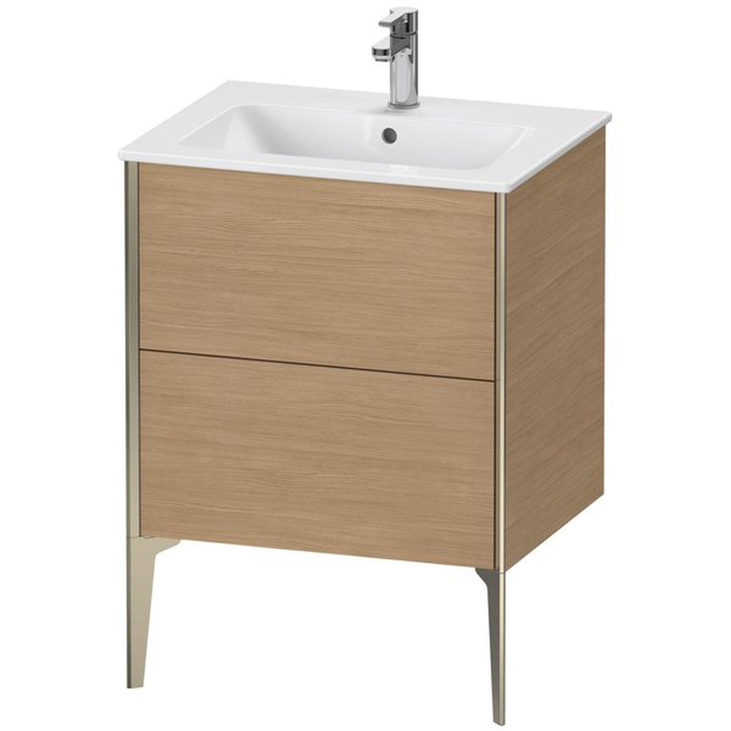 Duravit Xviu 24" x 23" x 19" Two Drawer Floorstanding Vanity Unit, European Oak (XV44810B152)