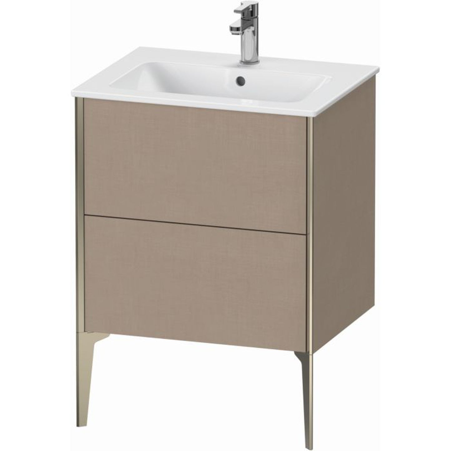 Duravit Xviu 24" x 23" x 19" Two Drawer Floorstanding Vanity Unit, Linen (XV44810B175)