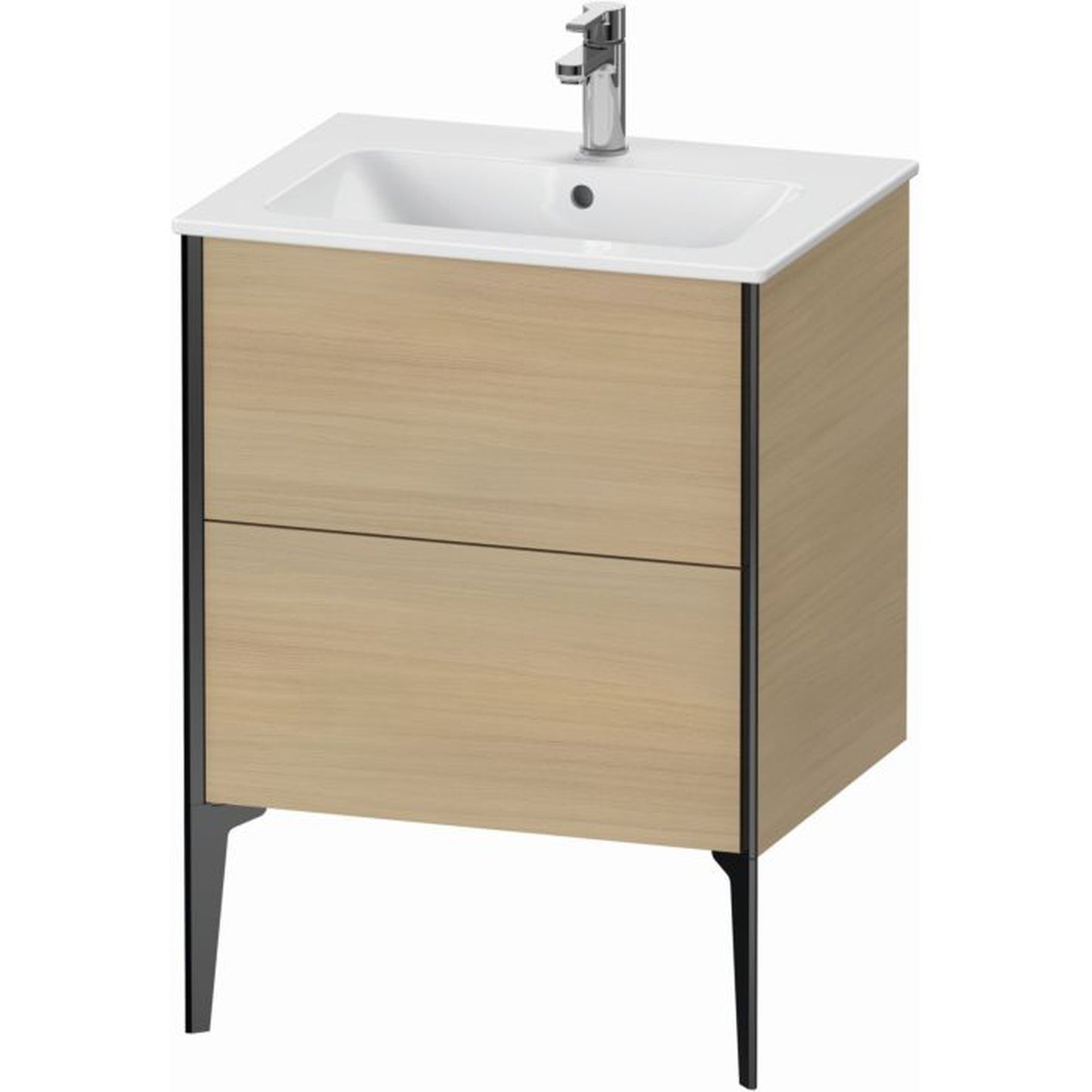 Duravit Xviu 24" x 23" x 19" Two Drawer Floorstanding Vanity Unit, Mediterreanean Oak Real Wood Veneer (XV44810B271)