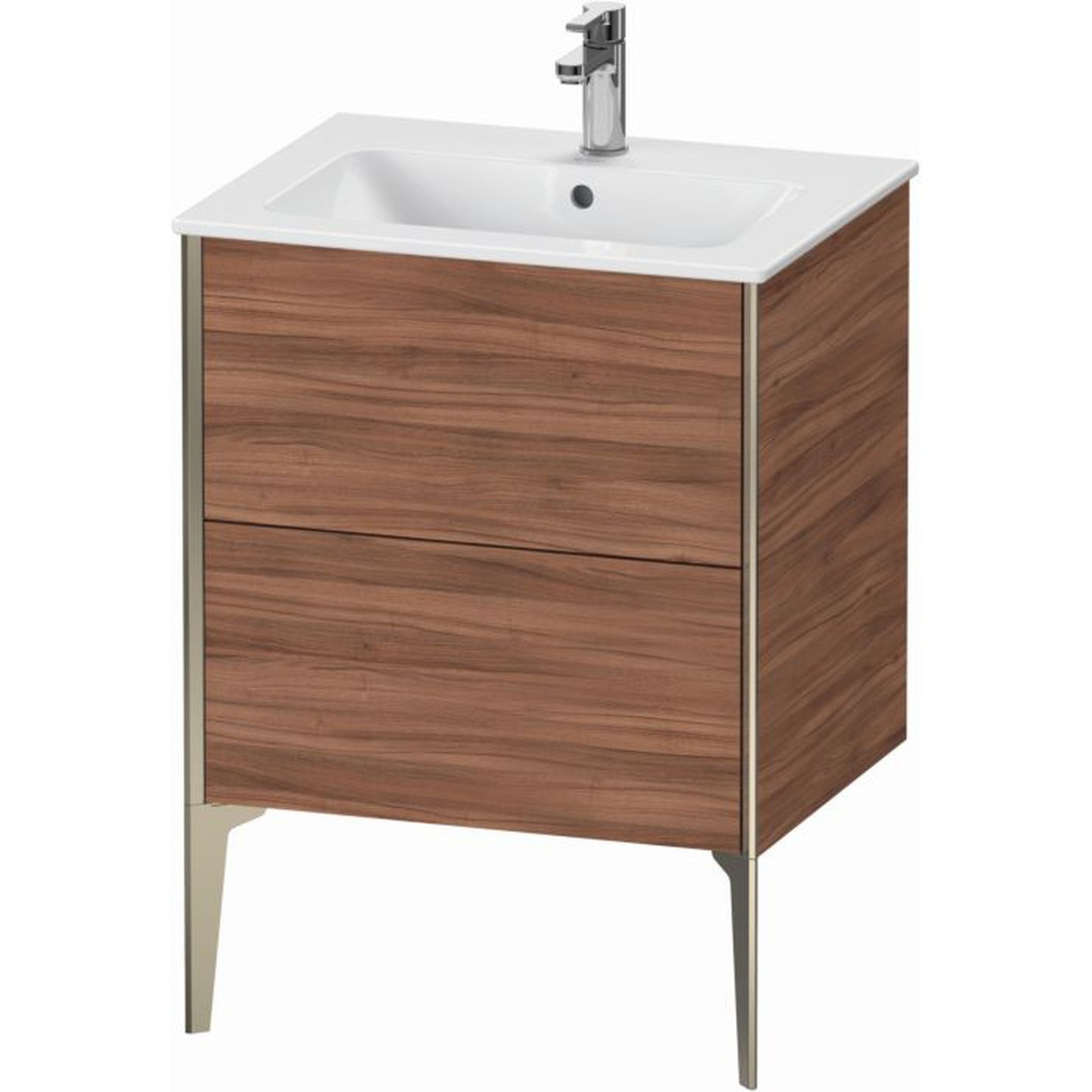 Duravit Xviu 24" x 23" x 19" Two Drawer Floorstanding Vanity Unit, Natural Walnut (XV44810B179)