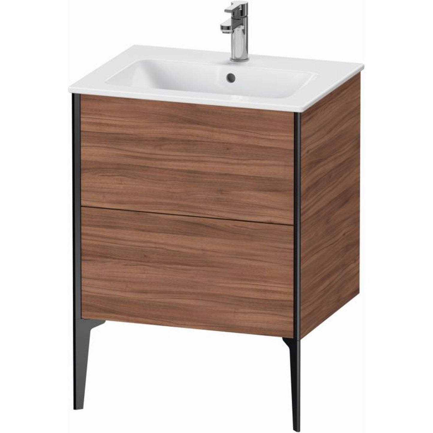Duravit Xviu 24" x 23" x 19" Two Drawer Floorstanding Vanity Unit, Natural Walnut (XV44810B279)