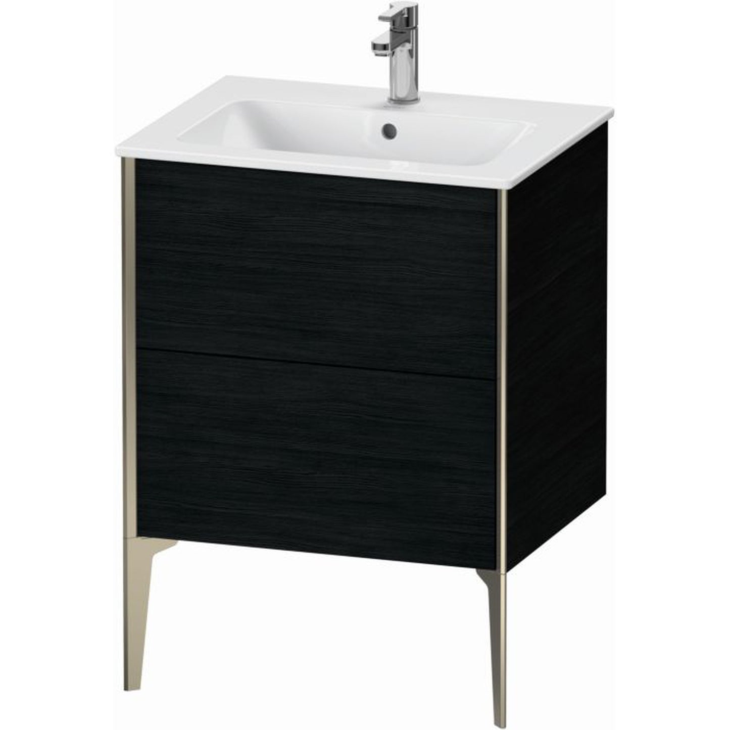 Duravit Xviu 24" x 23" x 19" Two Drawer Floorstanding Vanity Unit, Oak Black (XV44810B116)
