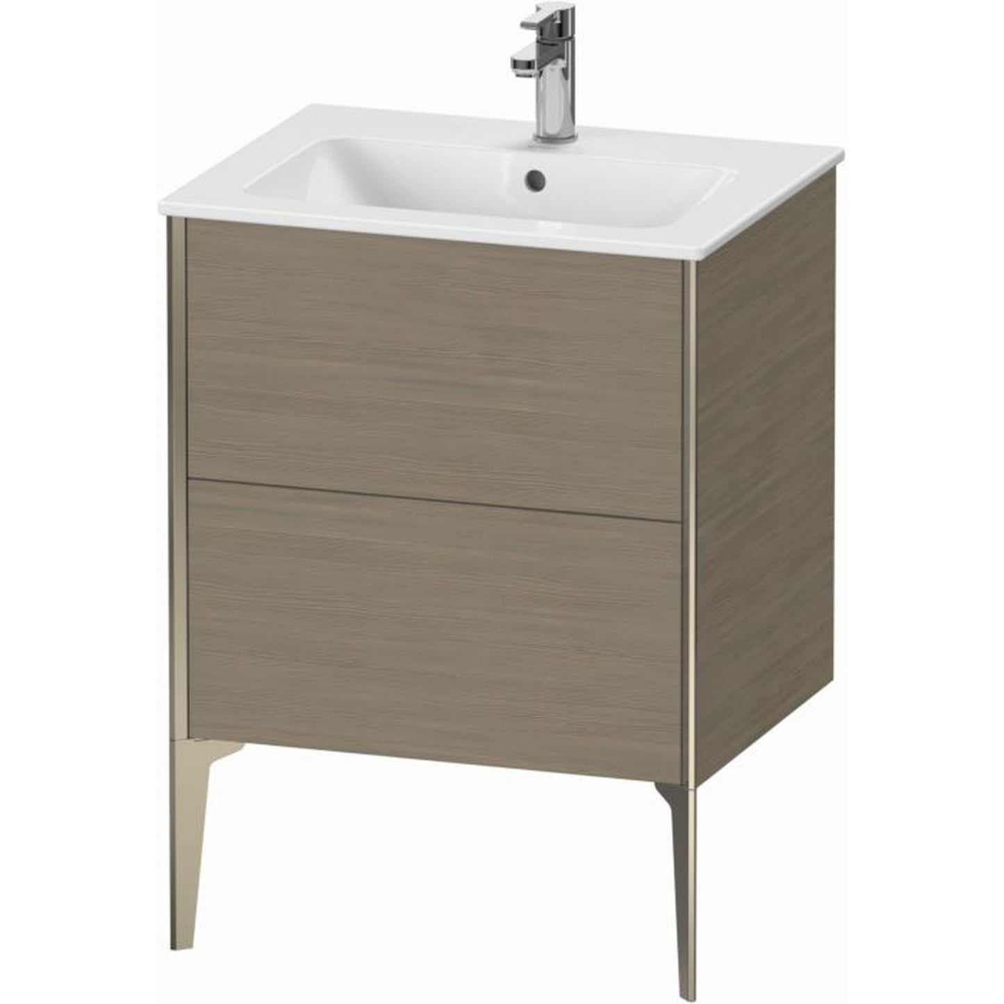 Duravit Xviu 24" x 23" x 19" Two Drawer Floorstanding Vanity Unit, Oak Terra (XV44810B135)