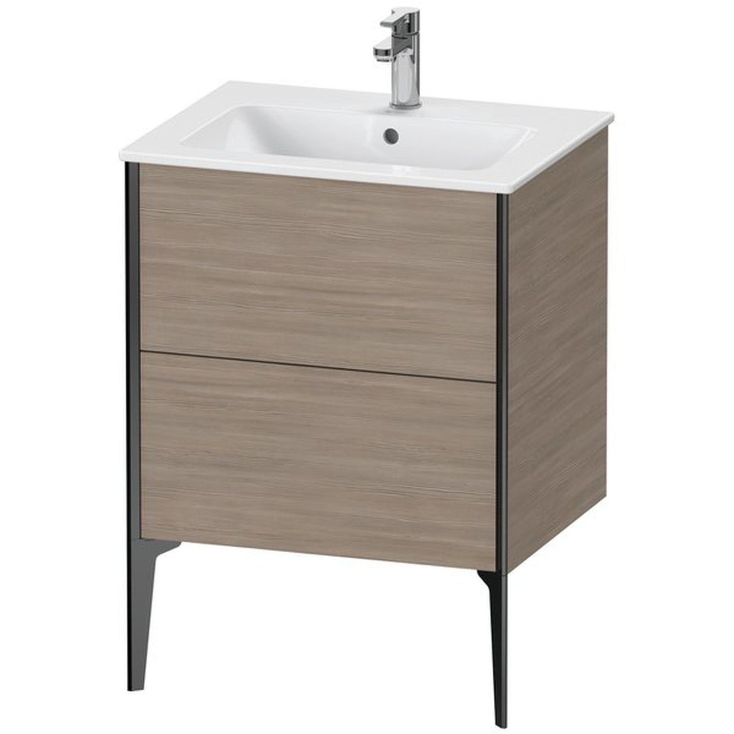 Duravit Xviu 24" x 23" x 19" Two Drawer Floorstanding Vanity Unit, Pine Silver (XV44810B231)