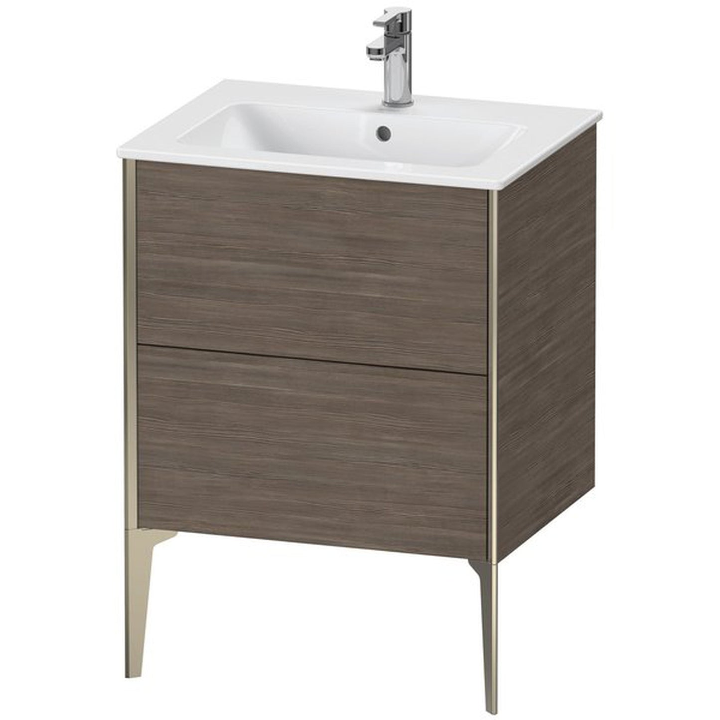 Duravit Xviu 24" x 23" x 19" Two Drawer Floorstanding Vanity Unit, Pine Terra (XV44810B151)