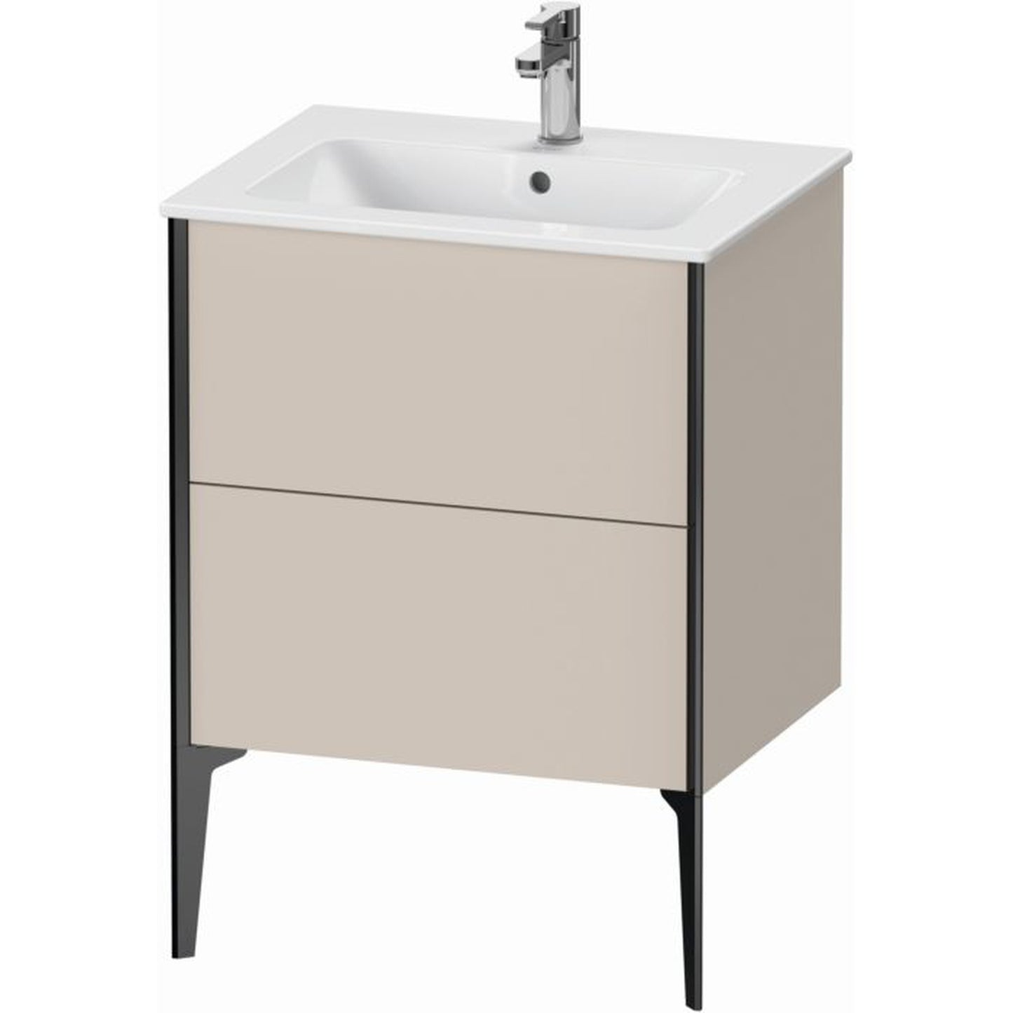 Duravit Xviu 24" x 23" x 19" Two Drawer Floorstanding Vanity Unit, Taupe Matt (XV44810B291)